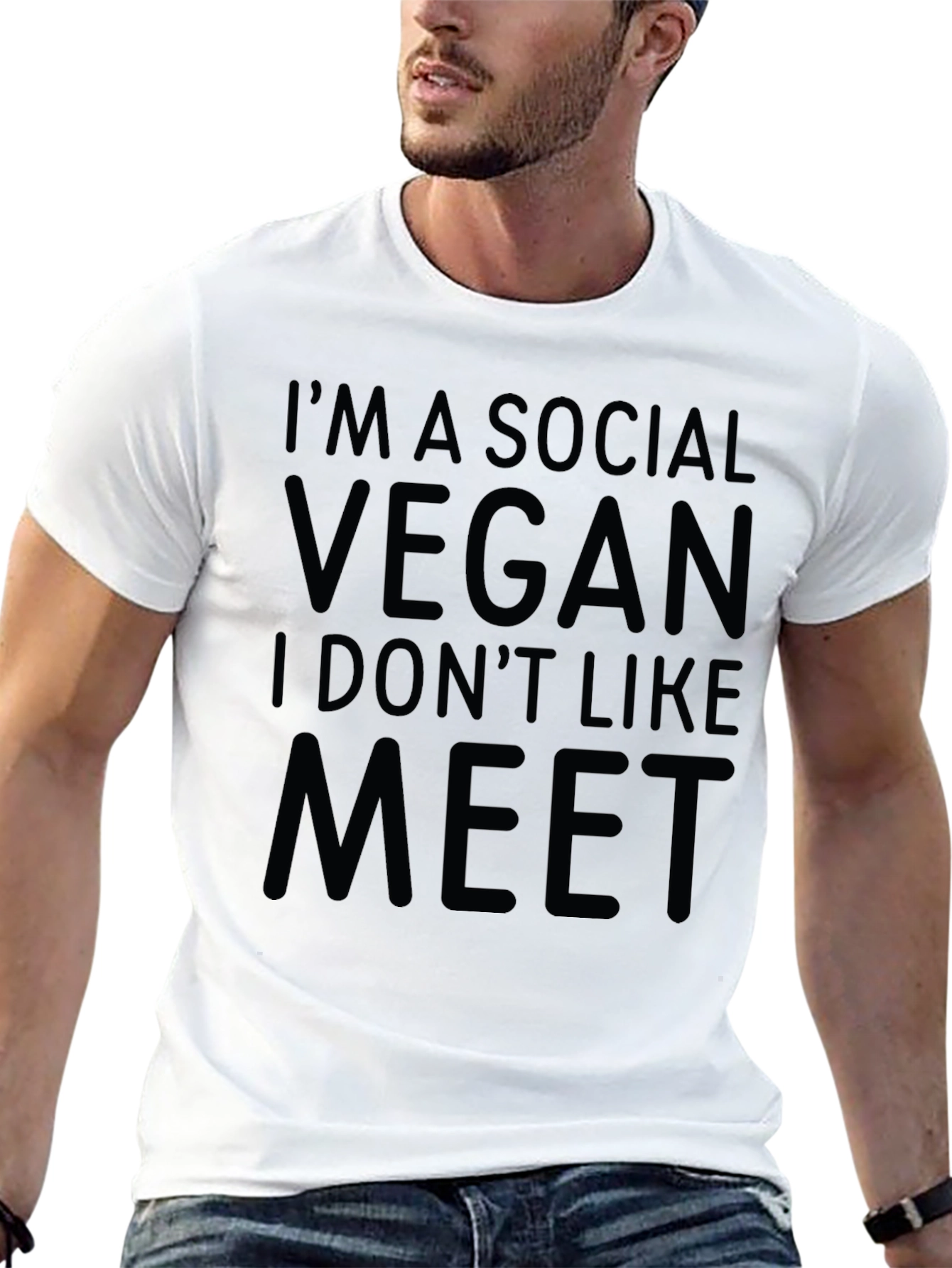 Social Vegan T-Shirt - Funny Veganism Tee