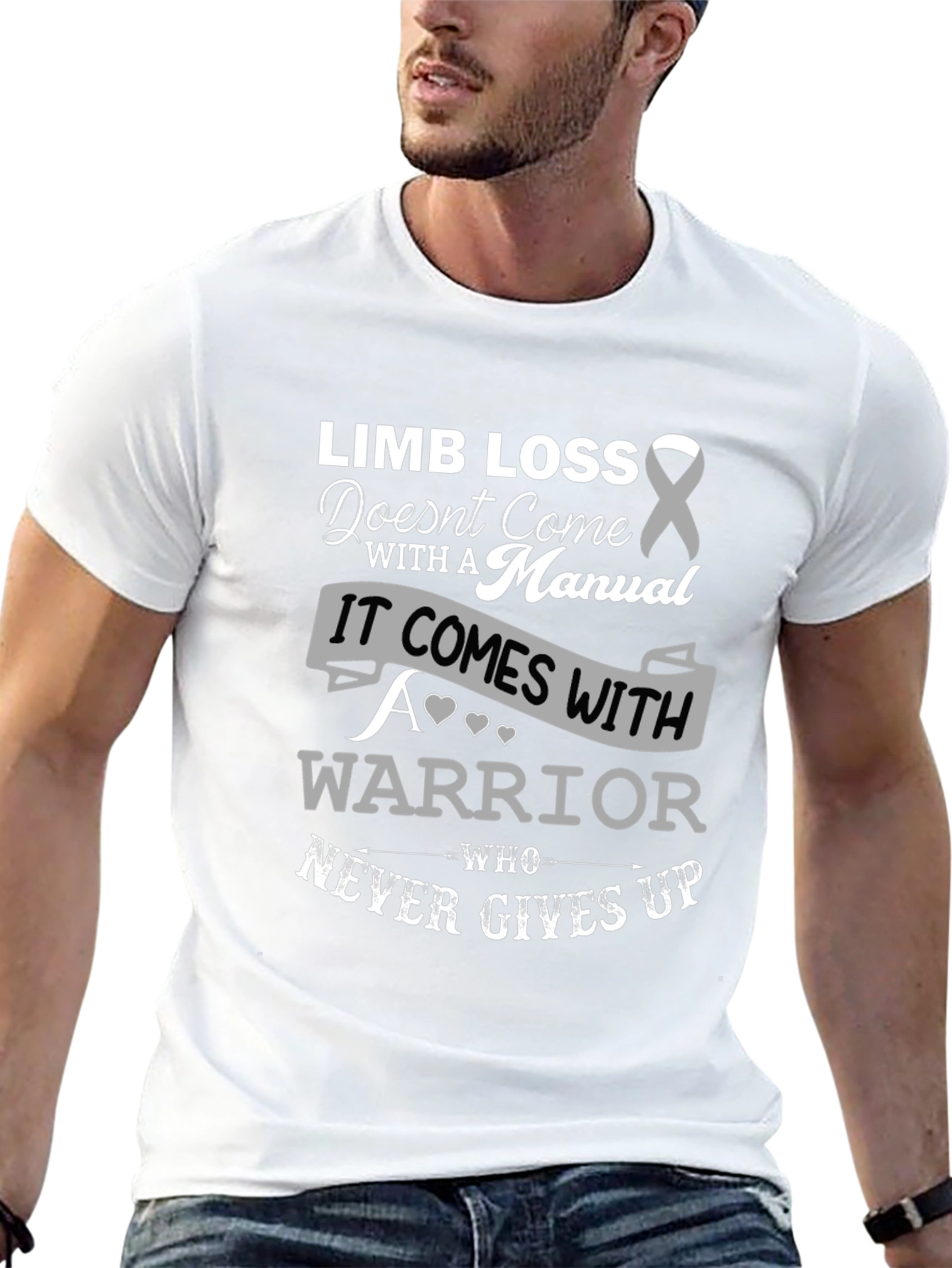 Limb Loss Warrior T-Shirt - Never Gives Up