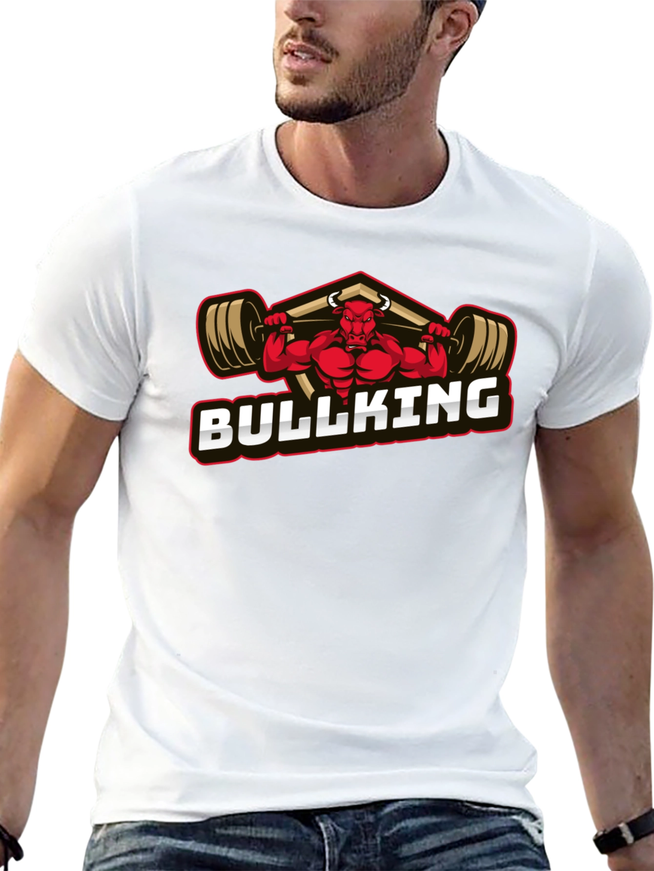 Bulking Bull Graphic Tee - Gym Beast Mode