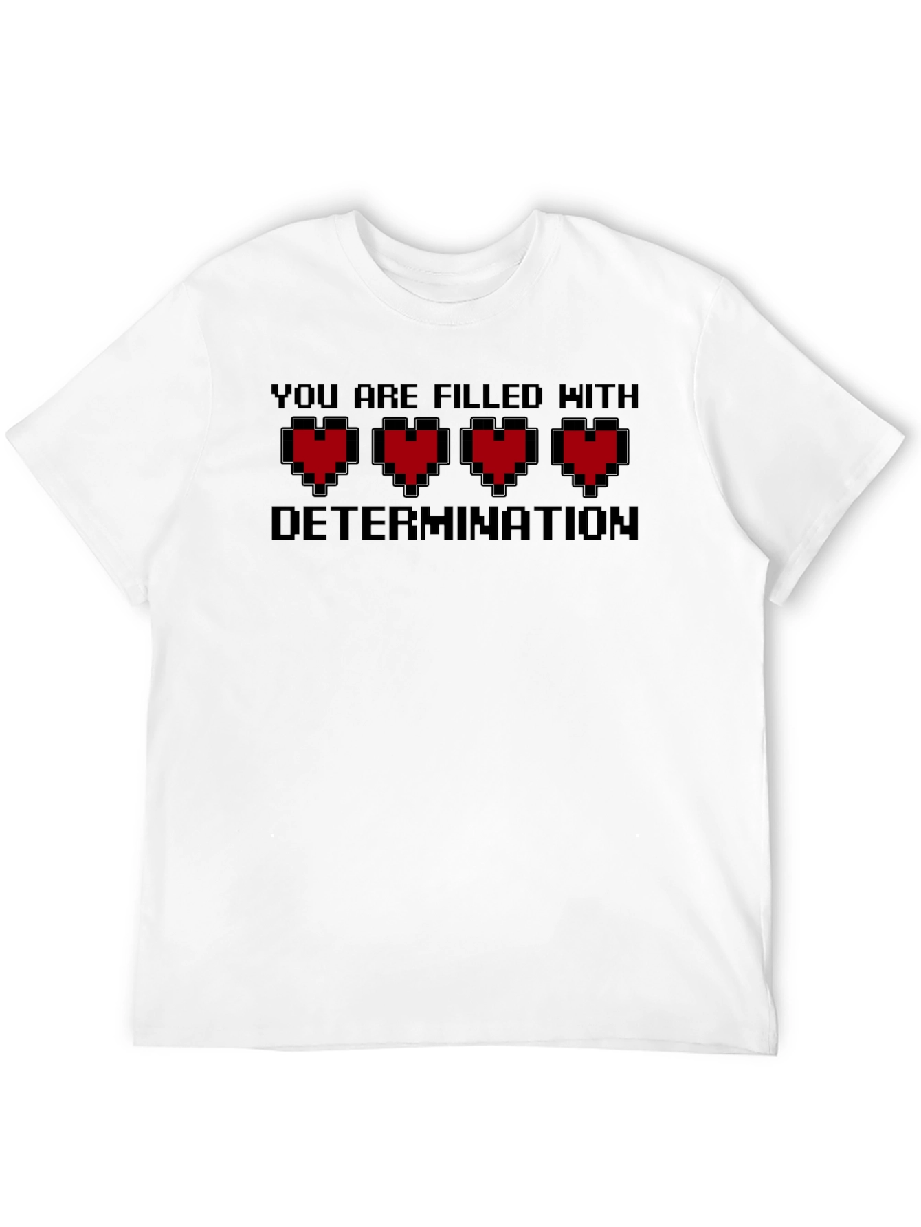 Determination Pixel Heart T-Shirt - Black