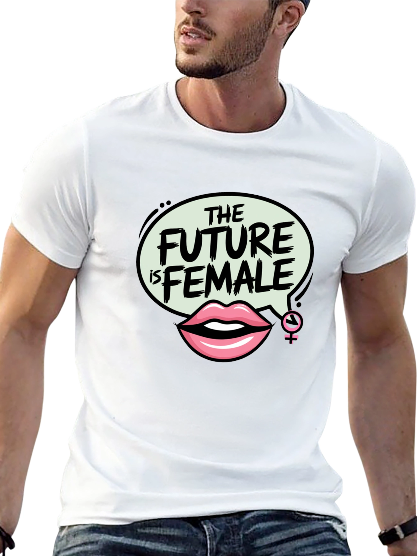 The Future is Female Graphic Tee - Black