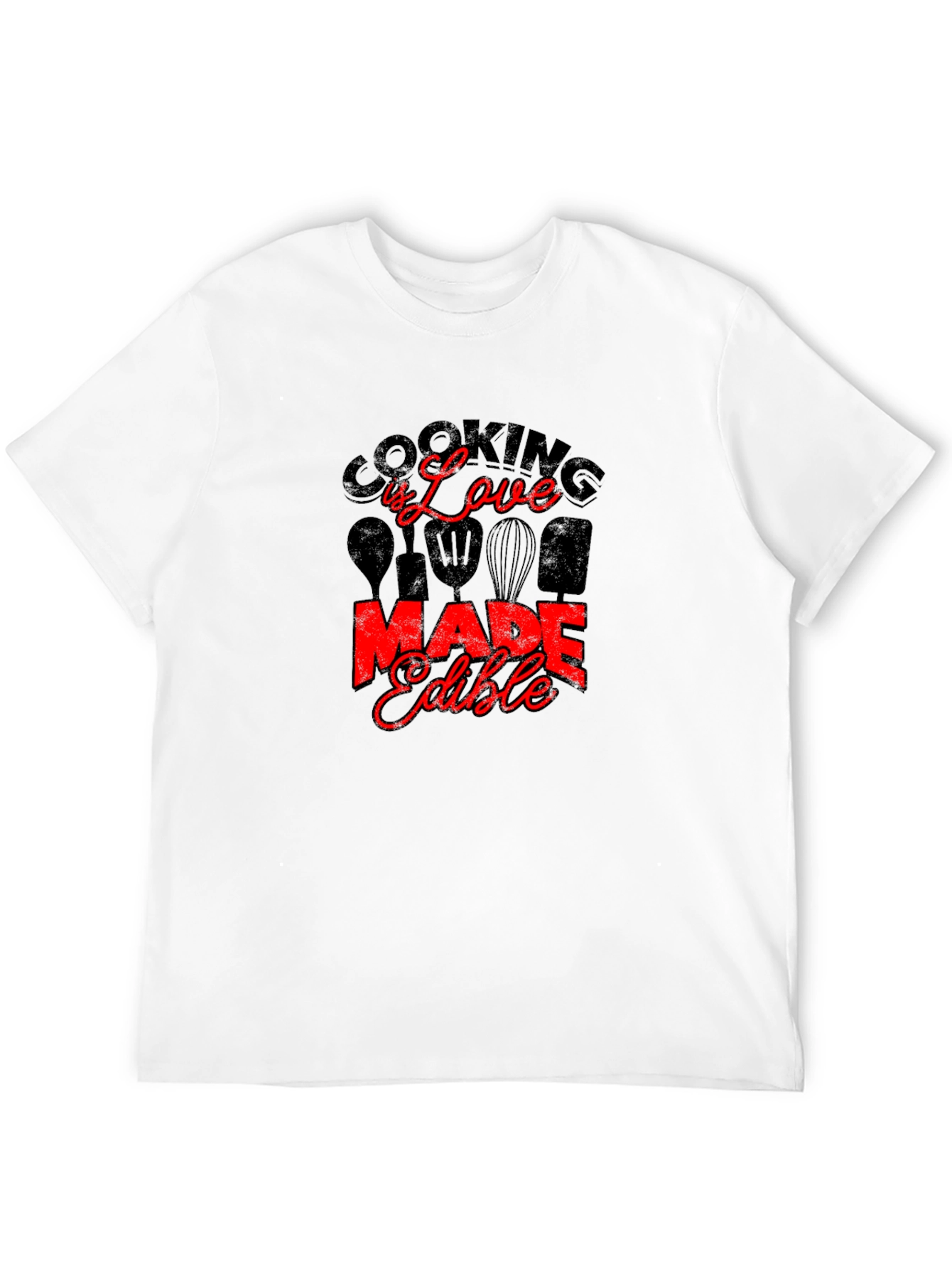 Cooking is Love Made Edible Black T-Shirt