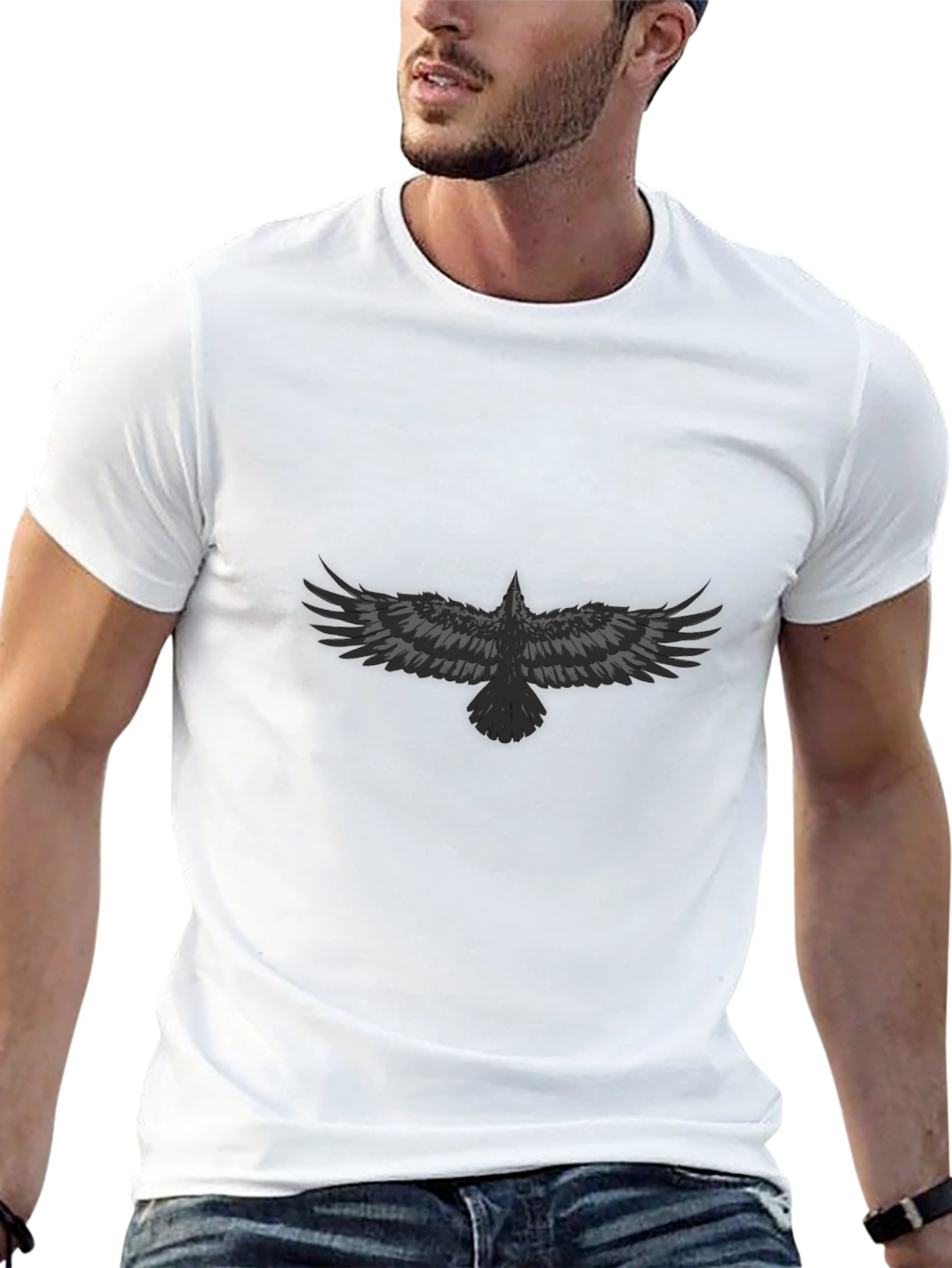 Raven Graphic Black T-Shirt