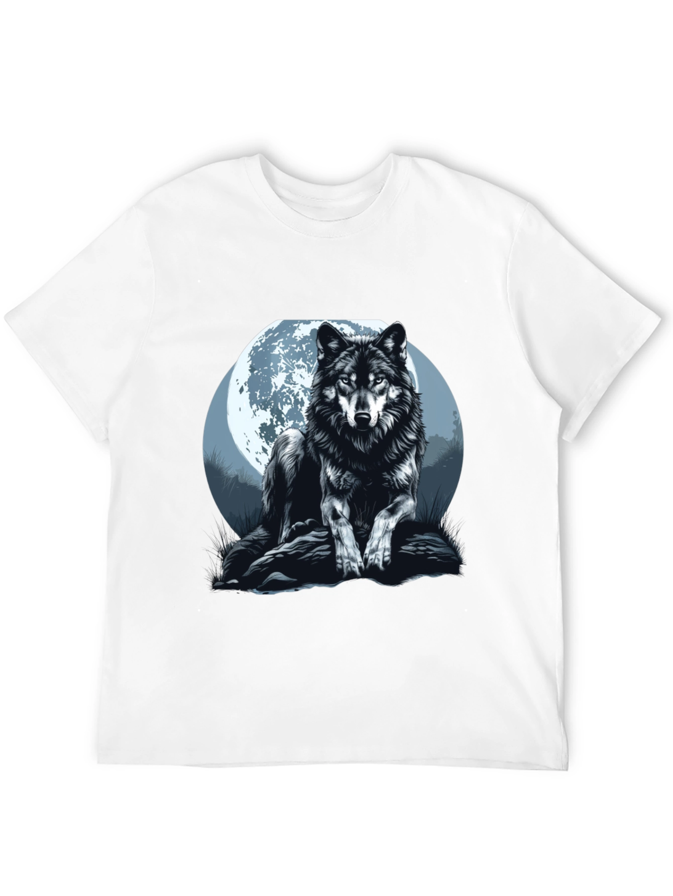 Wolf Moon Graphic Tee - Mens Black T-Shirt