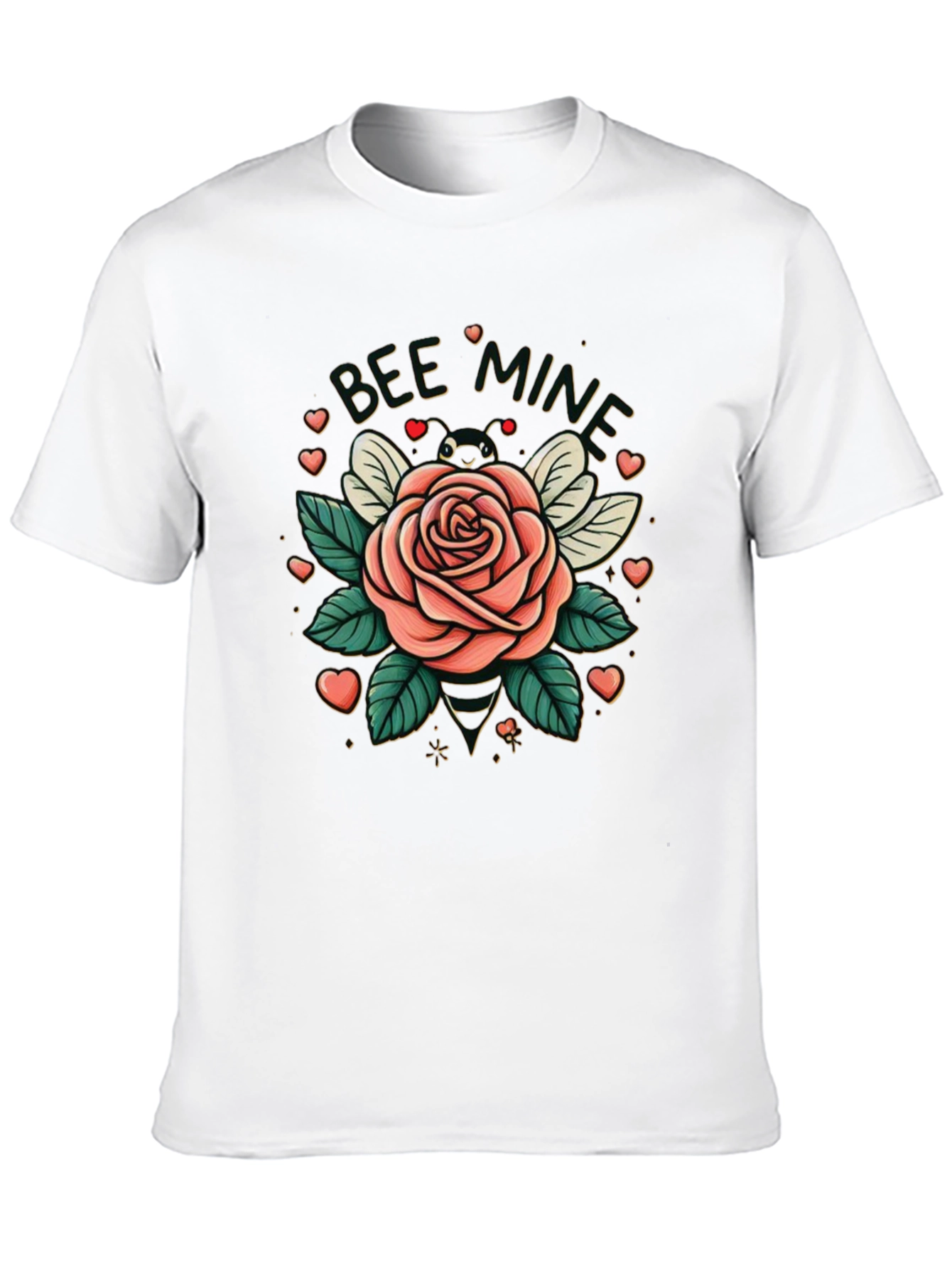 Bee Mine Rose Valentines Day T-Shirt