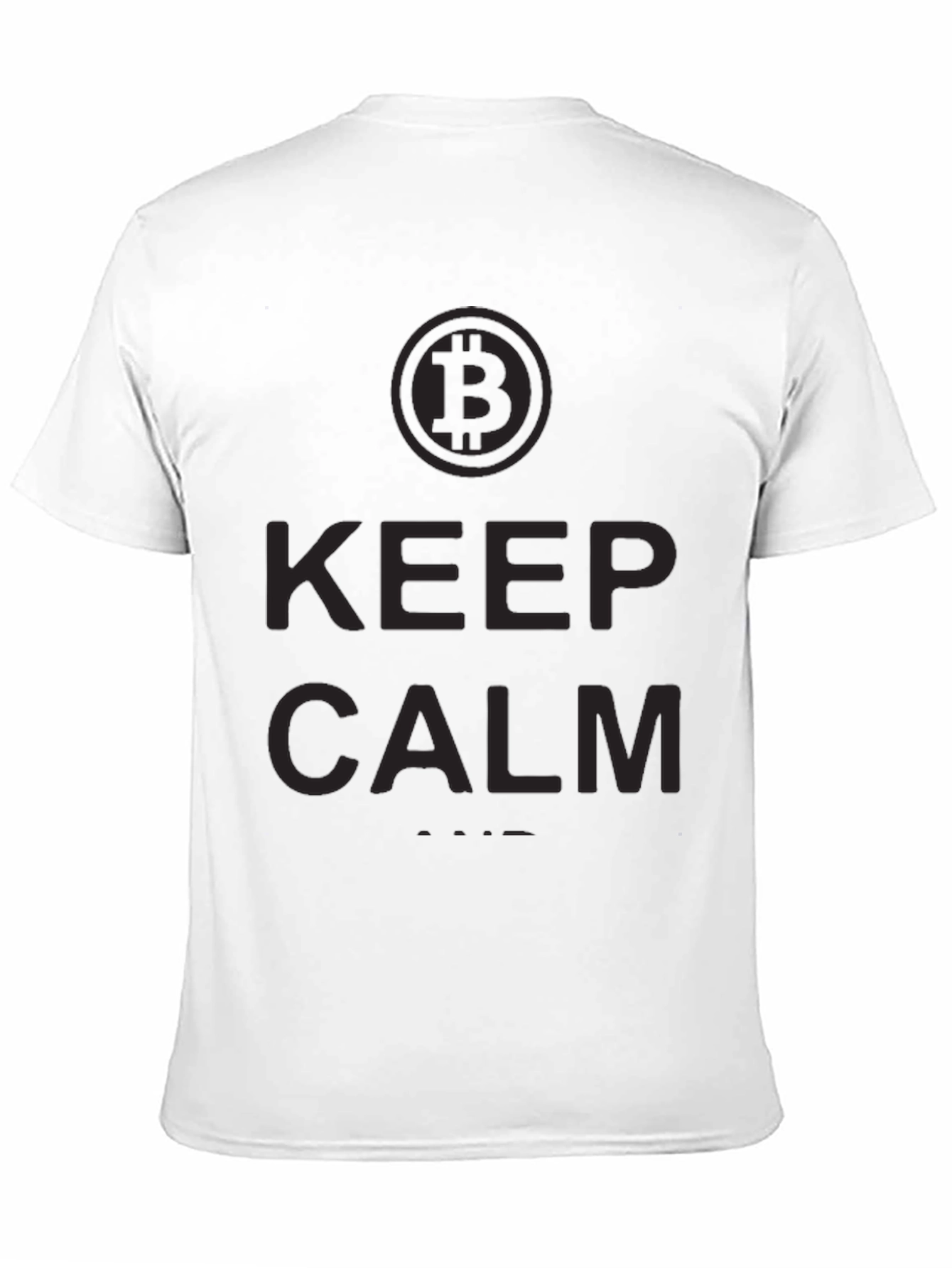 Bitcoin Keep Calm Black T-Shirt