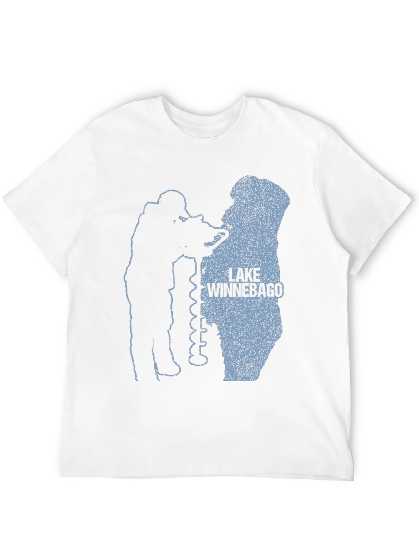 Lake Winnebago Ice Fishing Graphic T-Shirt