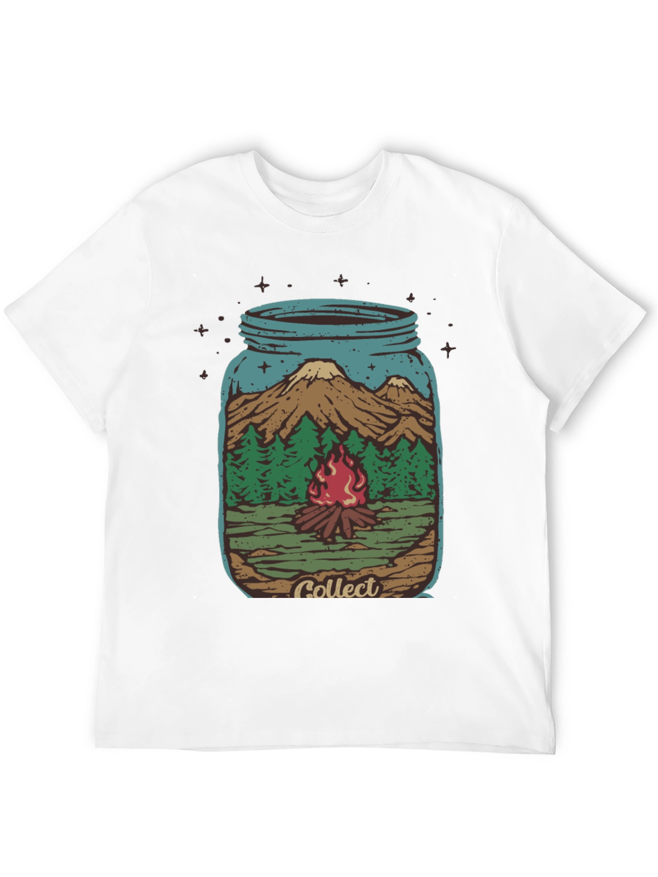Camping Jar Graphic T-Shirt - Black