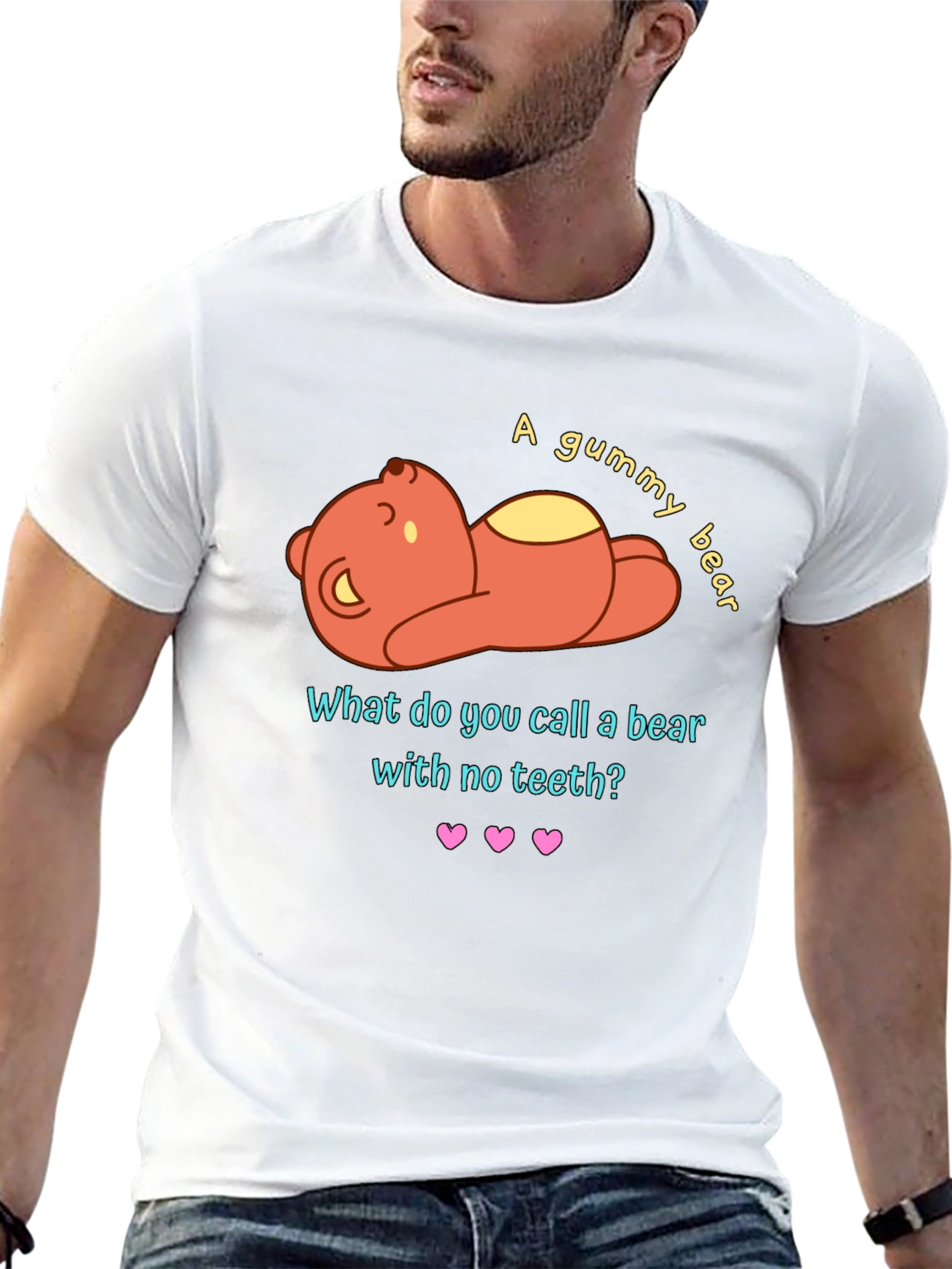 Gummy Bear Pun Graphic T-Shirt - Funny Novelty Tee