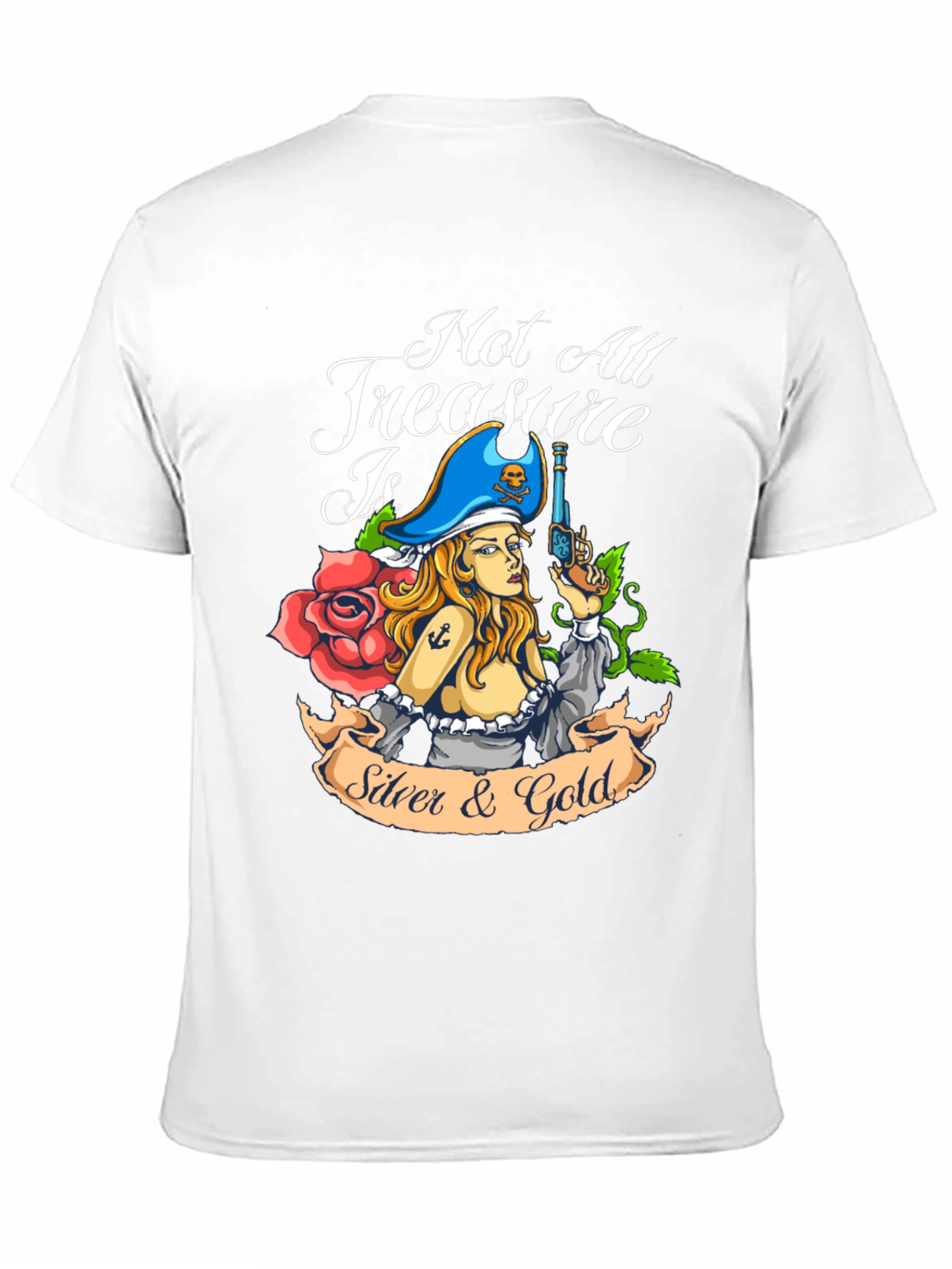 Pirate Treasure Graphic T-Shirt - Black