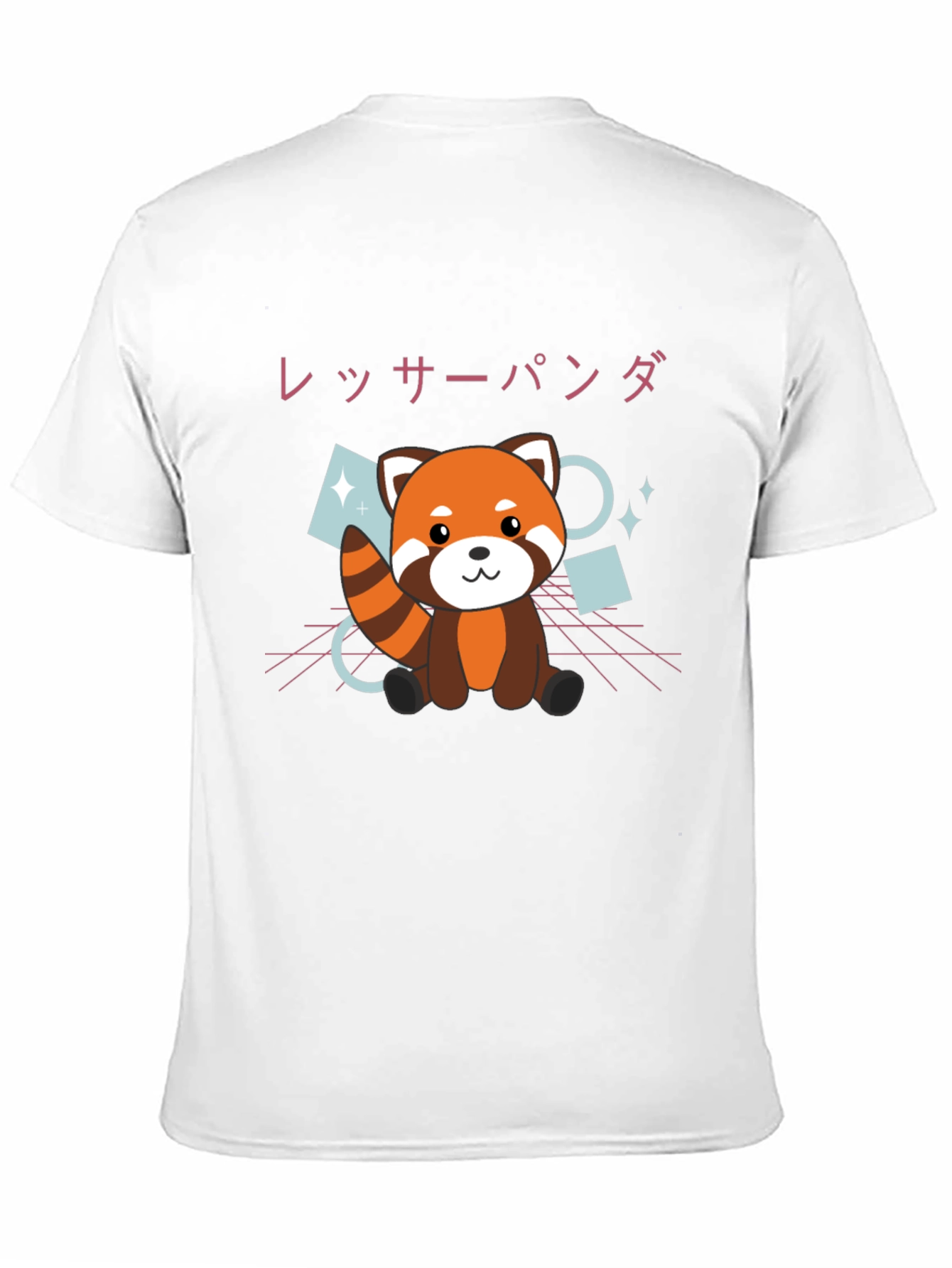 Cute Red Panda Graphic Tee - Black