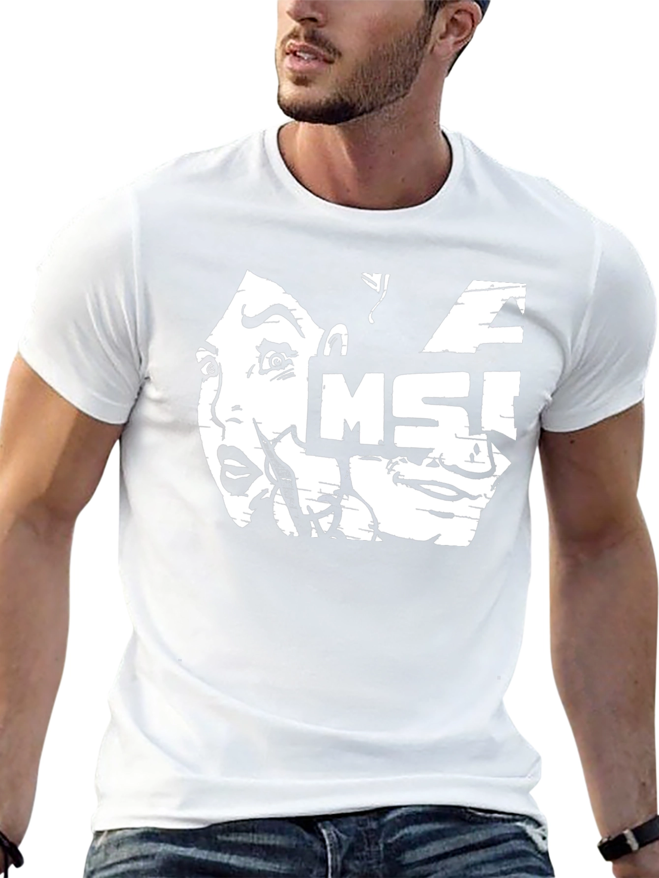 Disturbing Mindset MSI Graphic Print Black T-Shirt