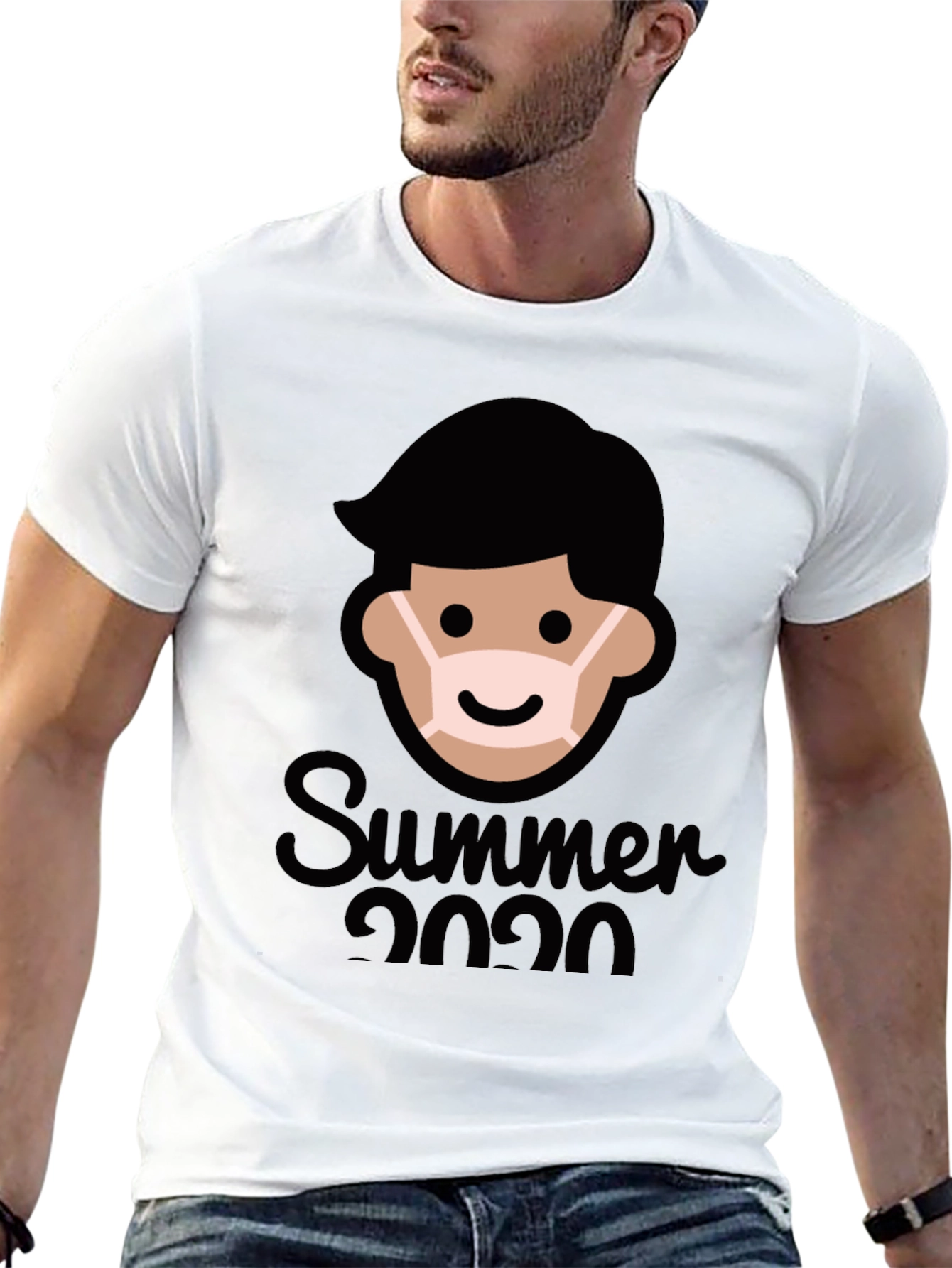 Summer 2020 Masked Man Graphic Tee - Black