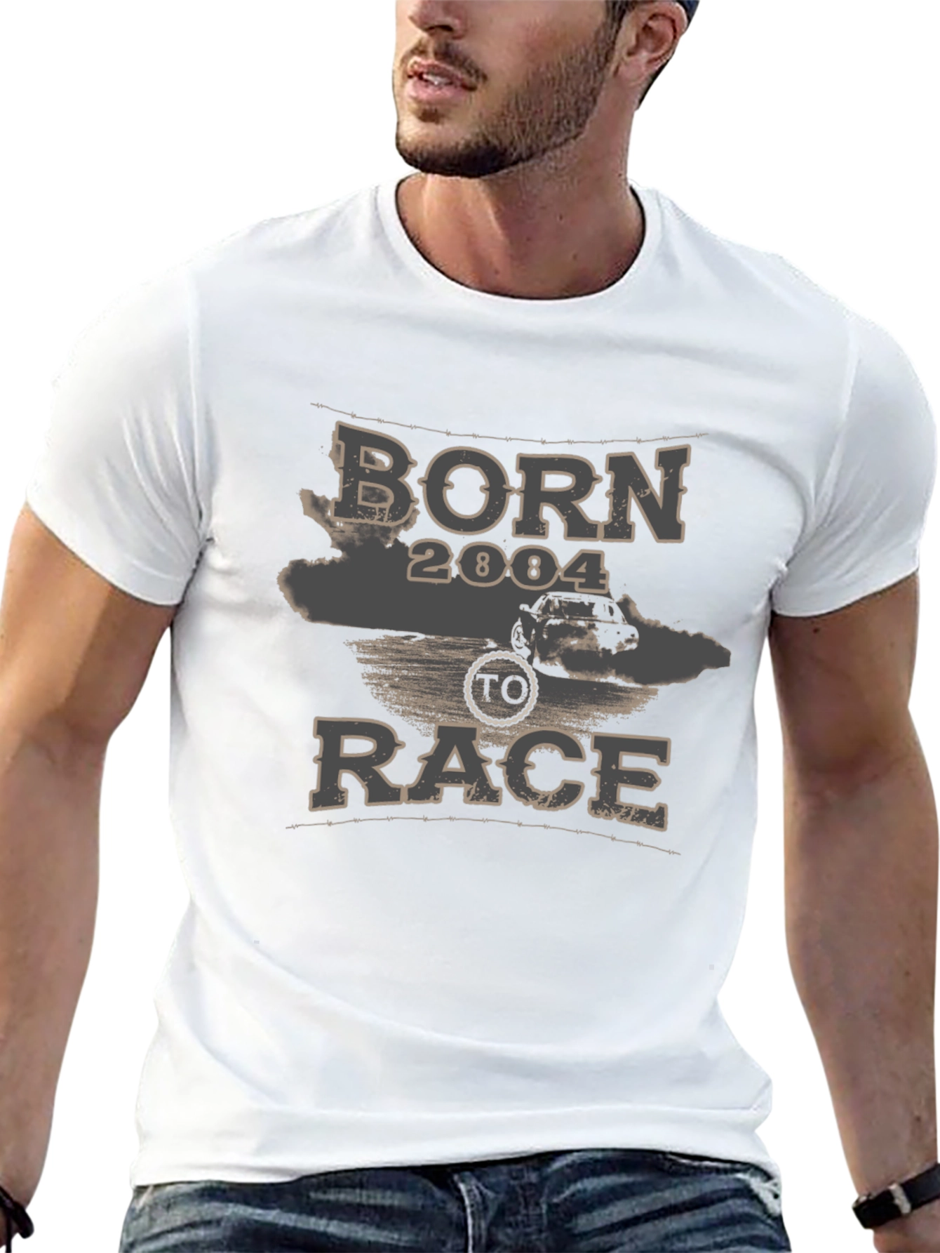 Born 2004 to Race Black Graphic T-Shirt