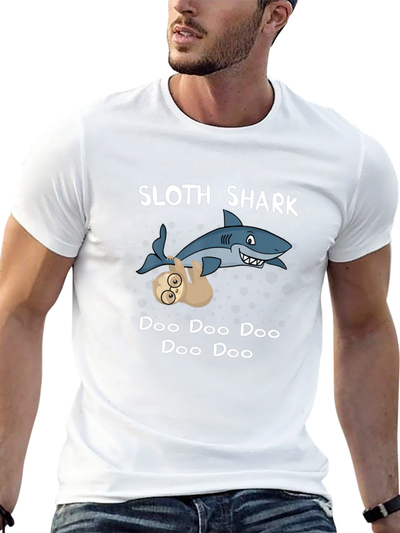 Sloth Shark Doo Doo T-Shirt - Funny Novelty Tee