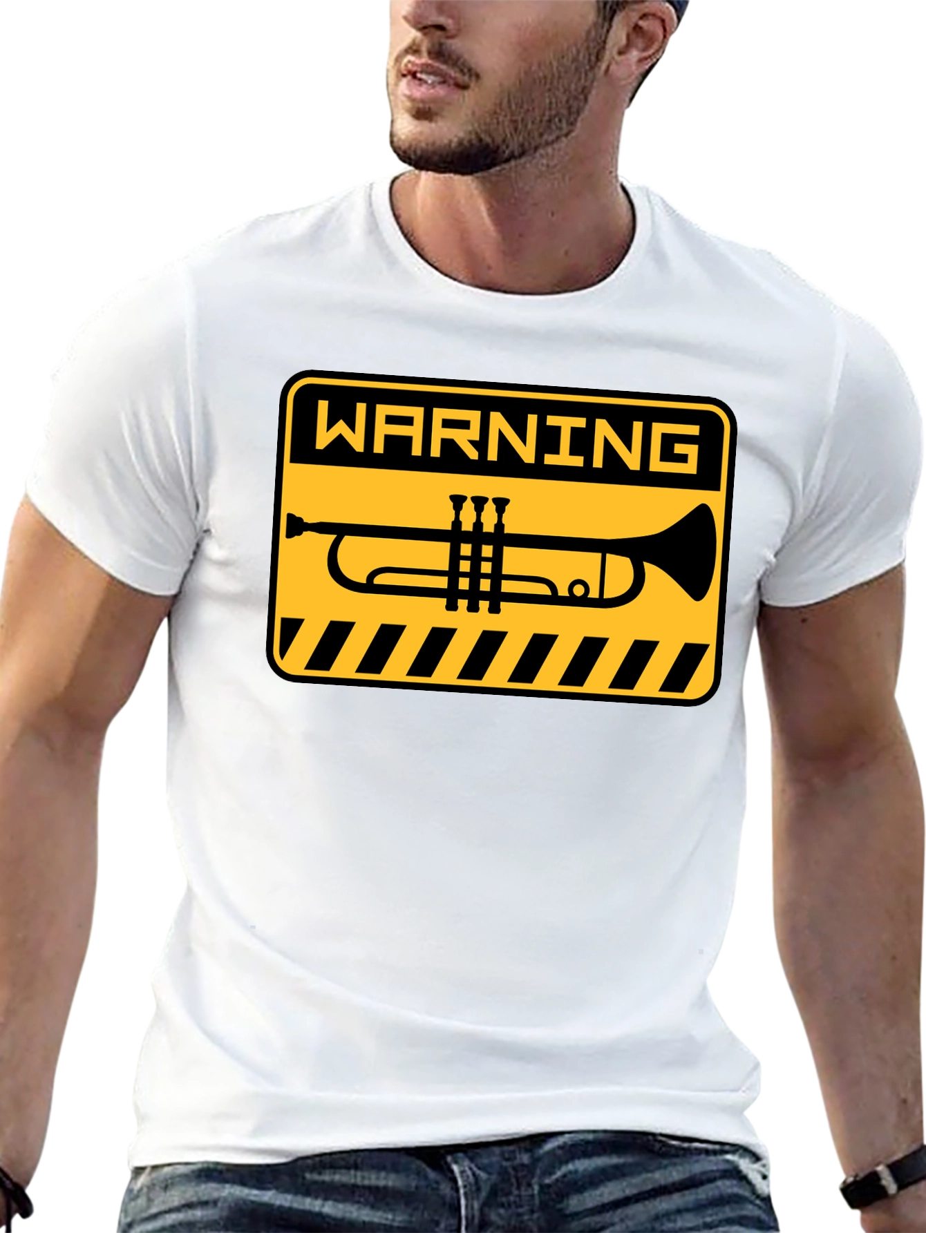 Warning Trumpet Black T-Shirt