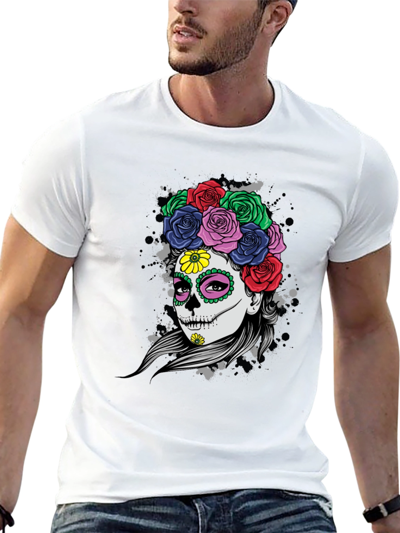 Sugar Skull Floral T-Shirt