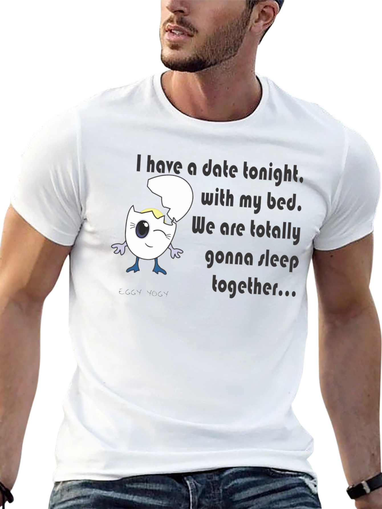 Funny Egg Bed Date T-Shirt