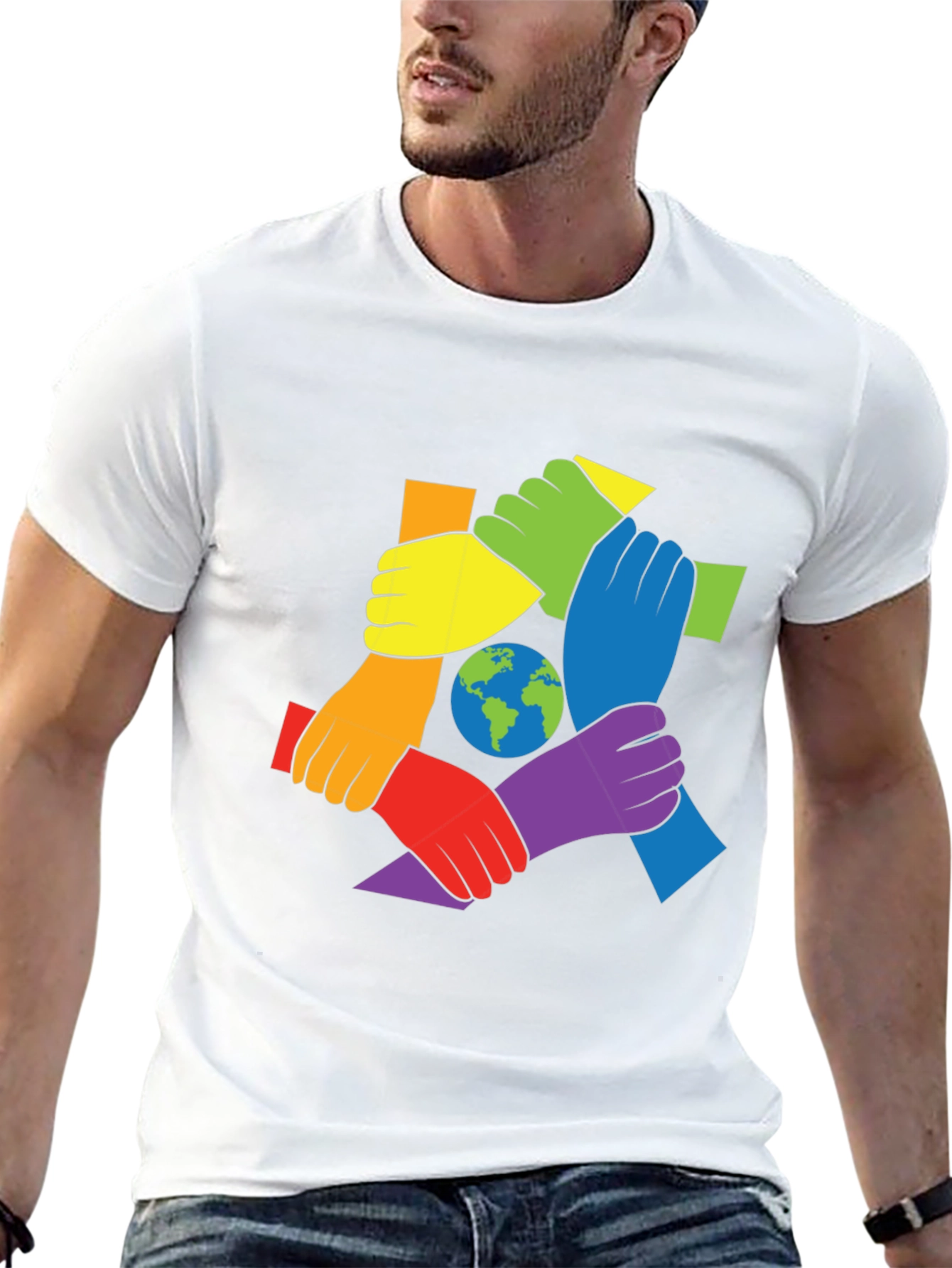 Unity Hands Earth Graphic Tee