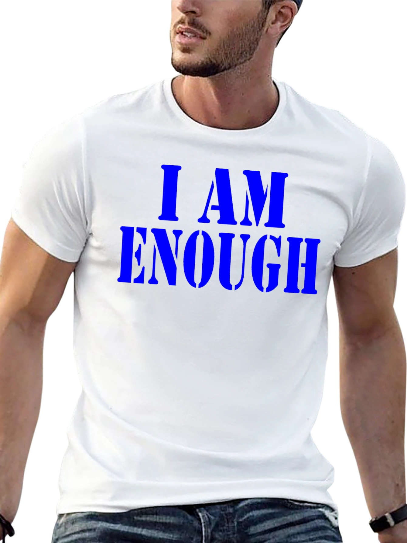 I AM ENOUGH Black Graphic Tee