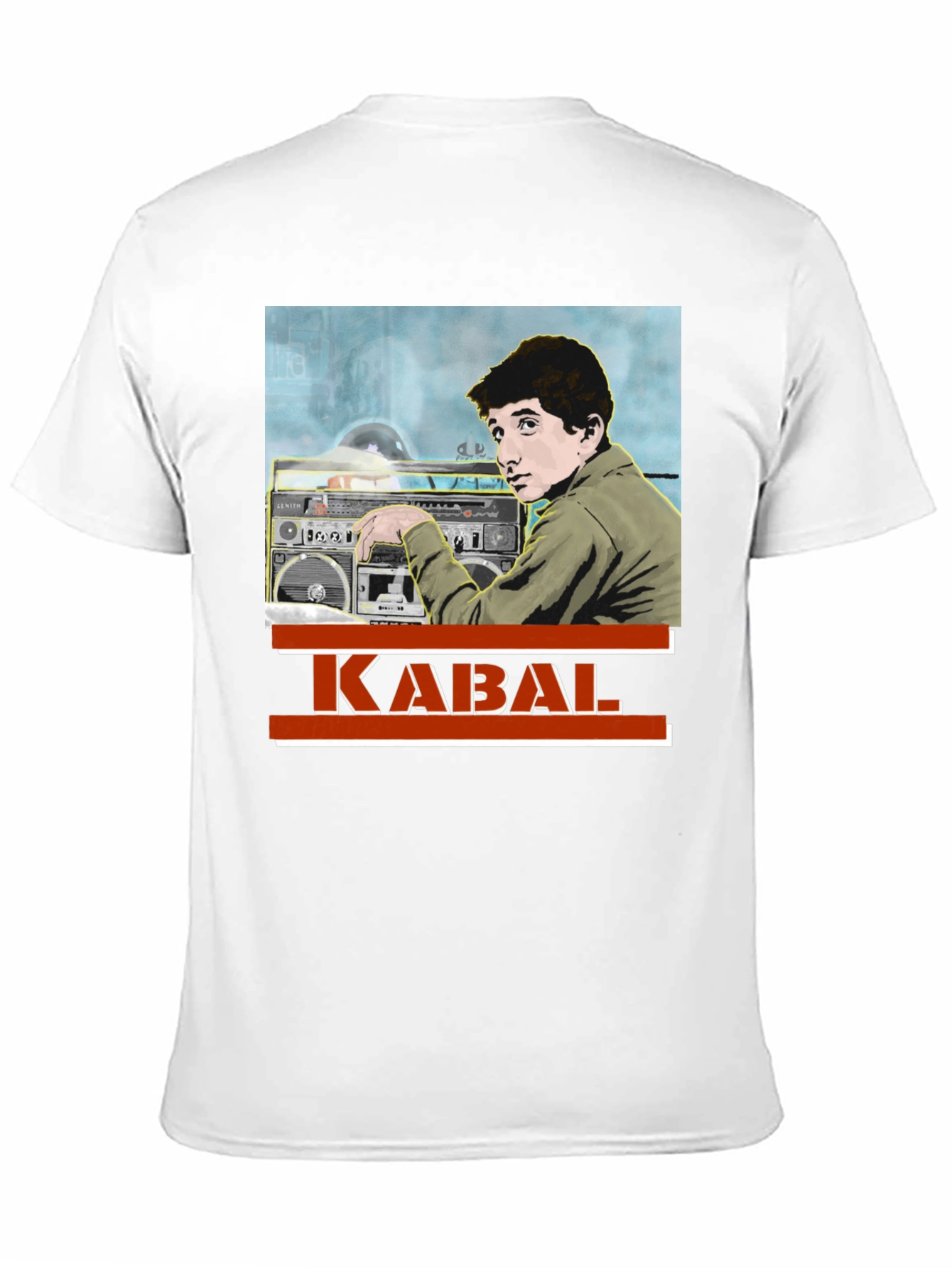 Retro Kabal T-Shirt with Boombox Design