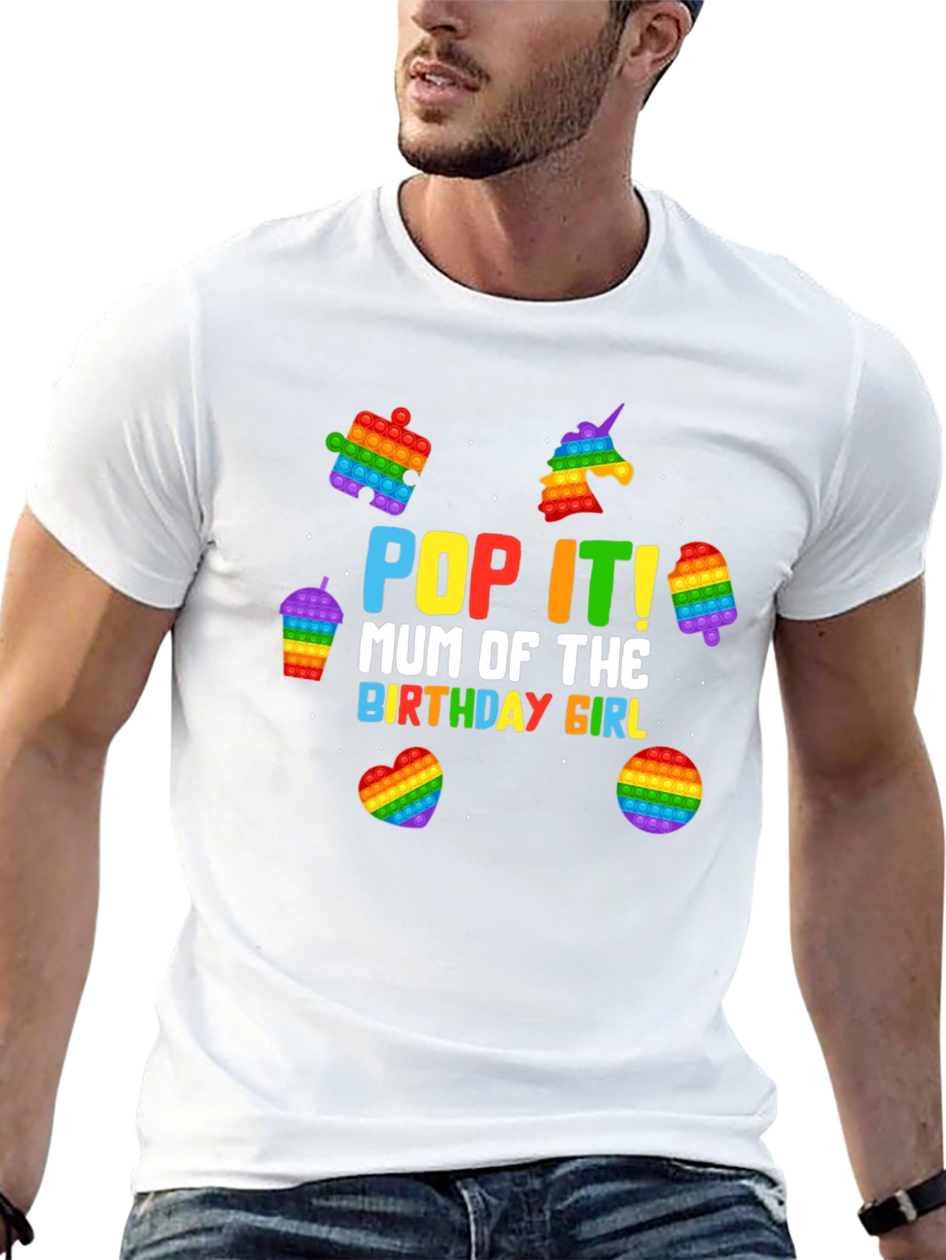 Pop It Birthday Girl Mum T-Shirt