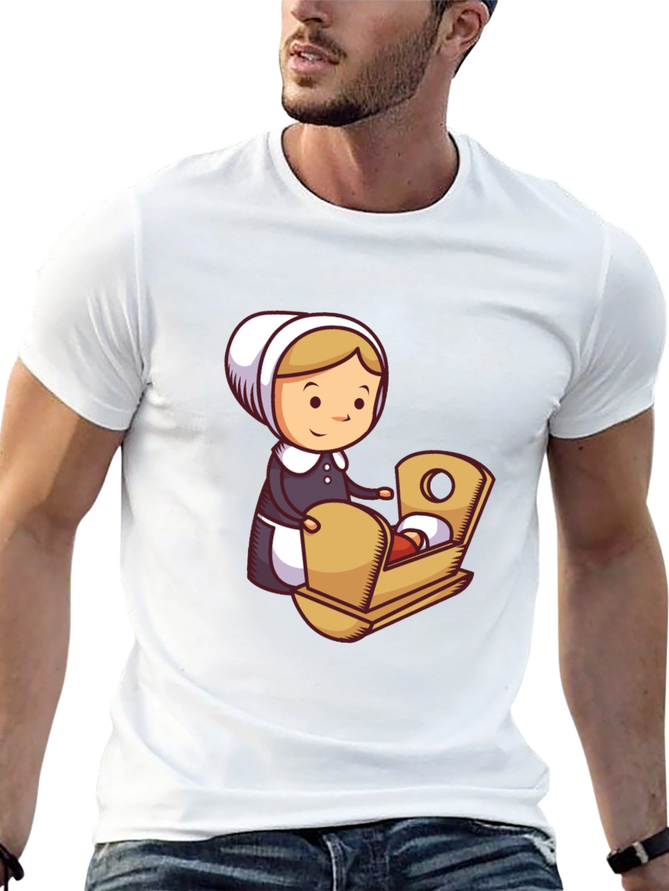 Pilgrim Woman and Baby T-Shirt