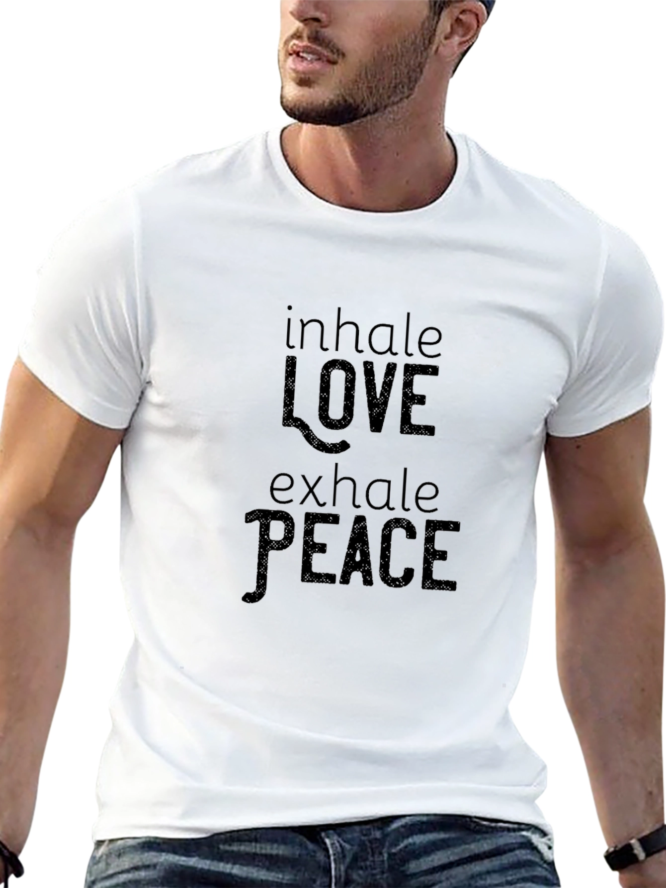 Inhale Love Exhale Peace Black Graphic Tee