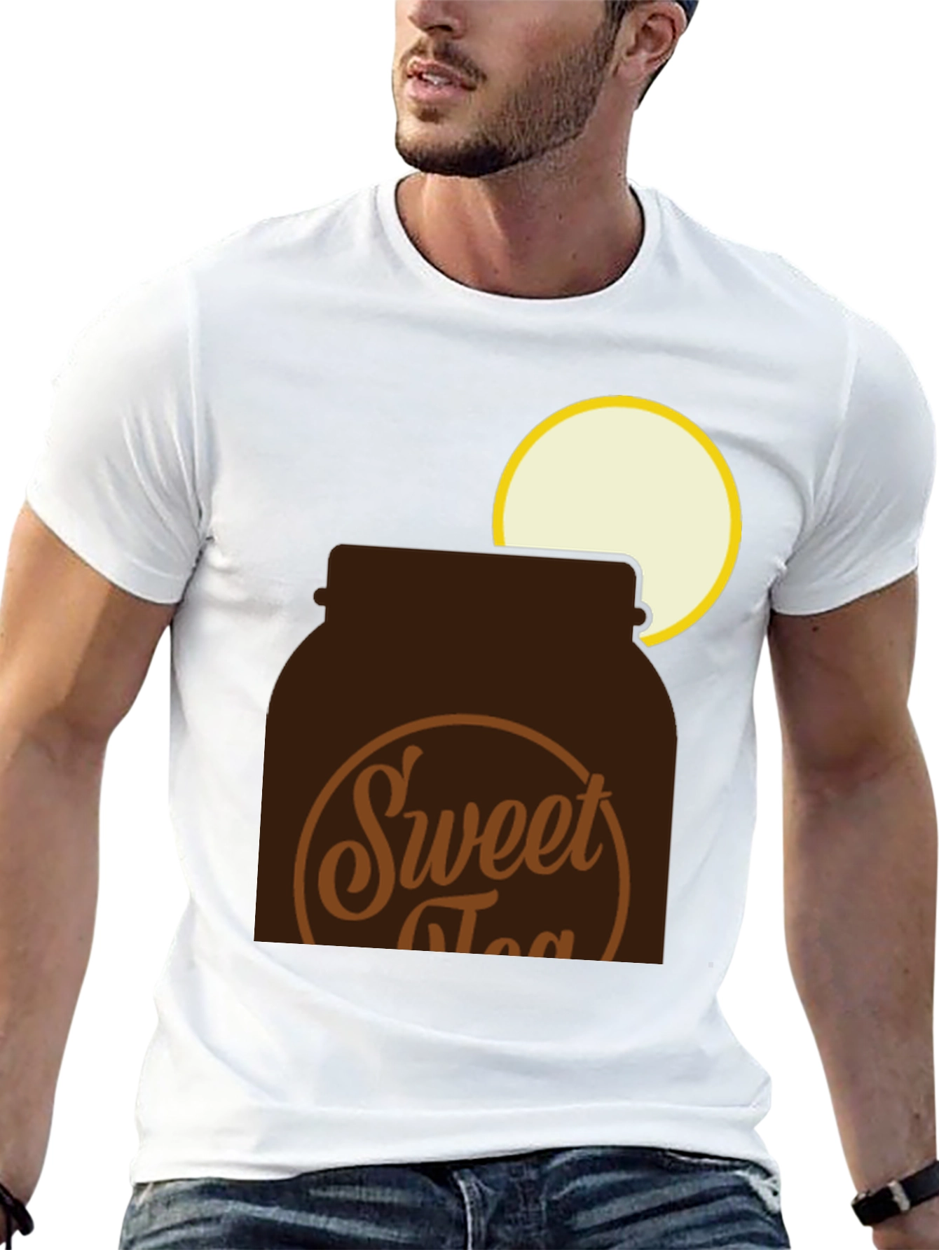 Sweet Tea Jar Graphic Tee - Black Cotton T-Shirt