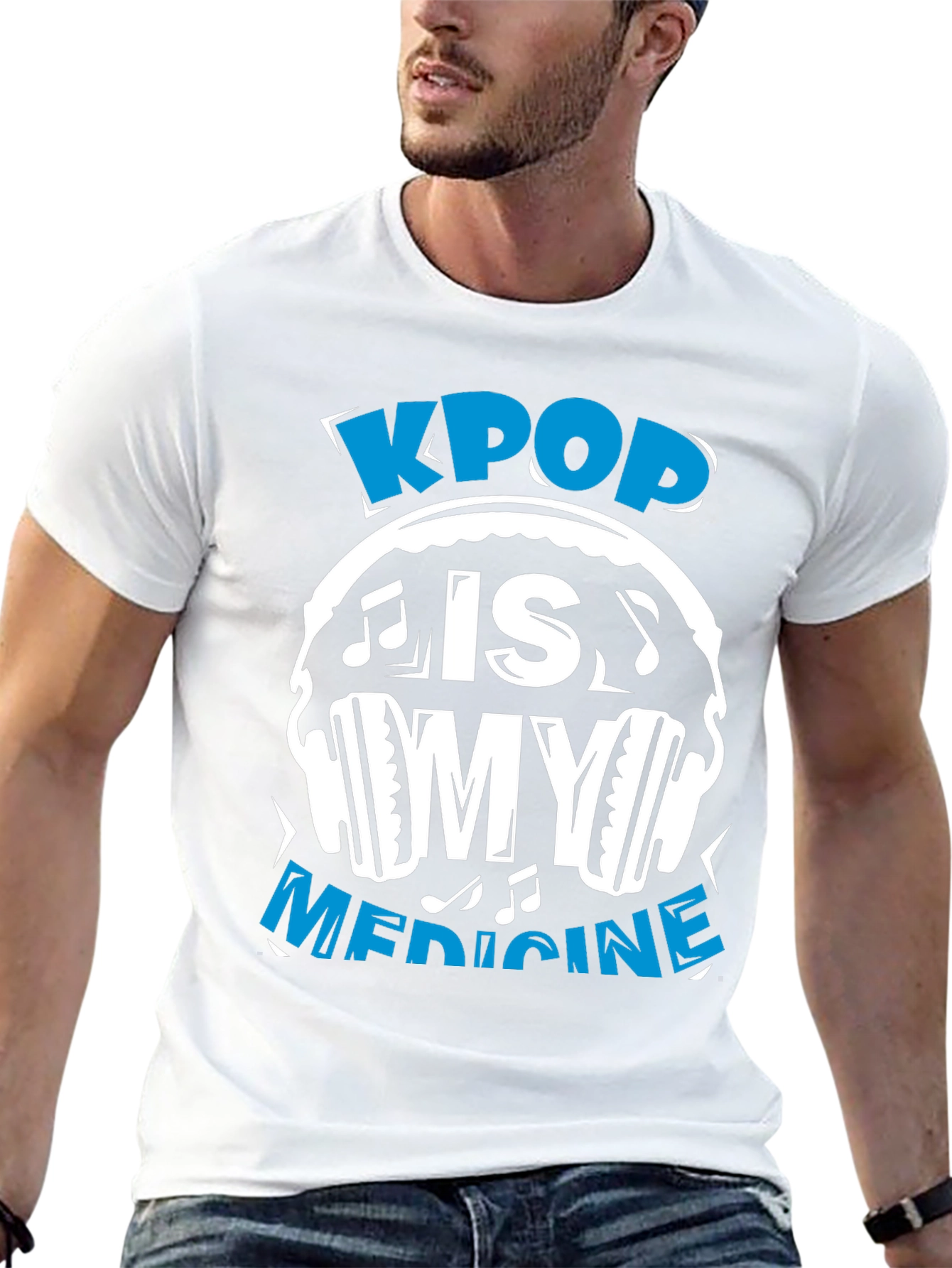 Kpop Is My Medicine Black Graphic Tee