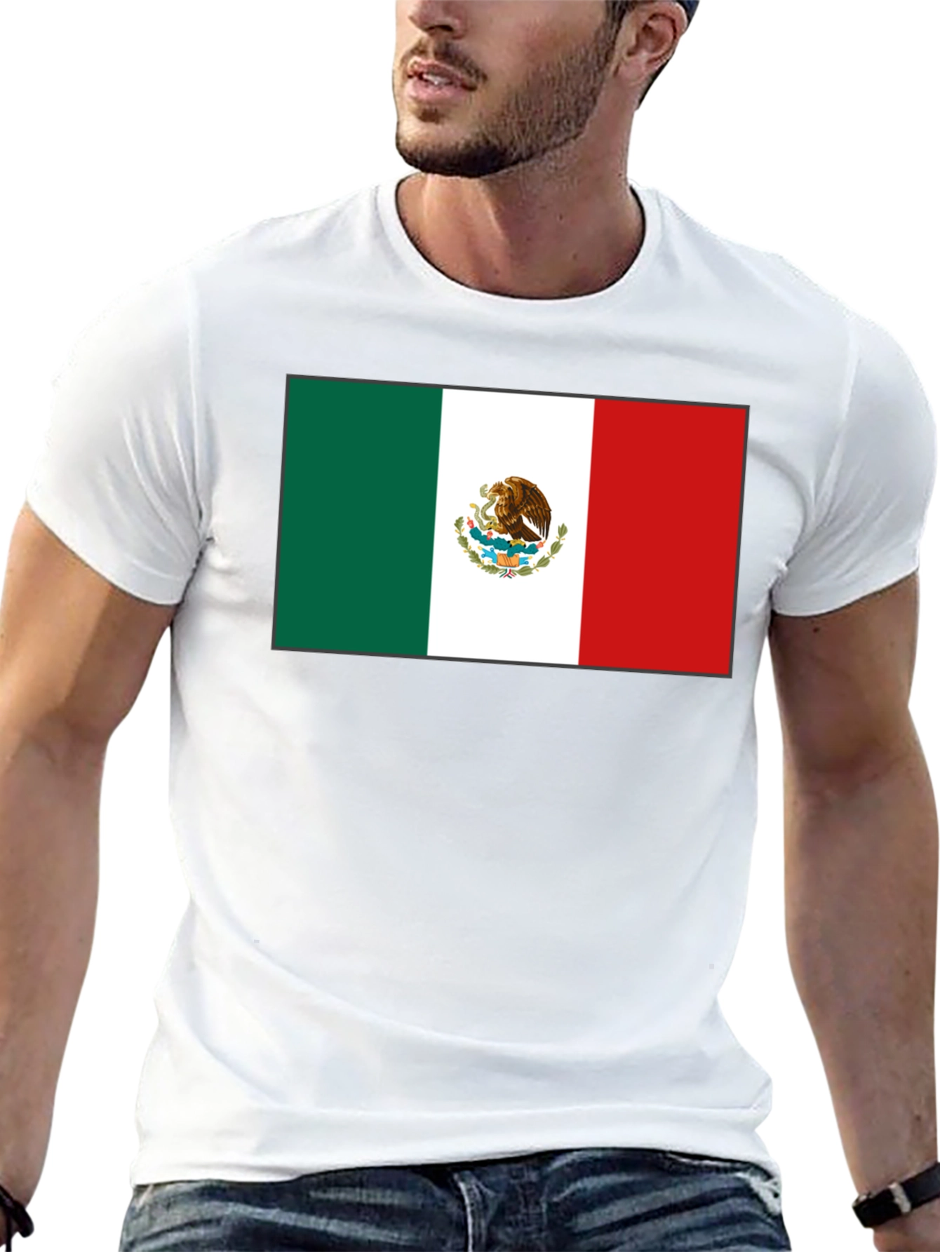 Mexico Flag T-Shirt - Black Graphic Tee