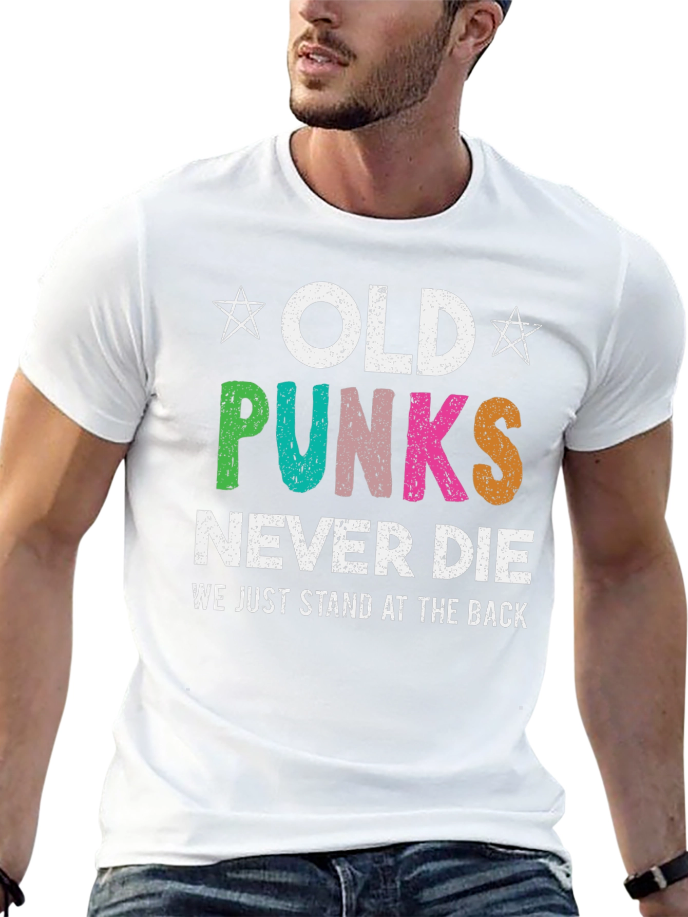 Old Punks Never Die T-Shirt - Black Cotton Tee
