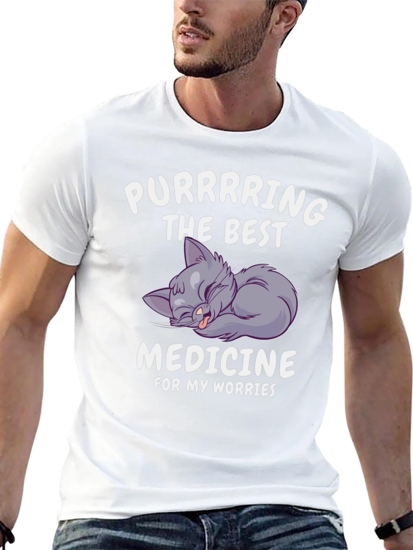Purrring Best Medicine Worry T-Shirt