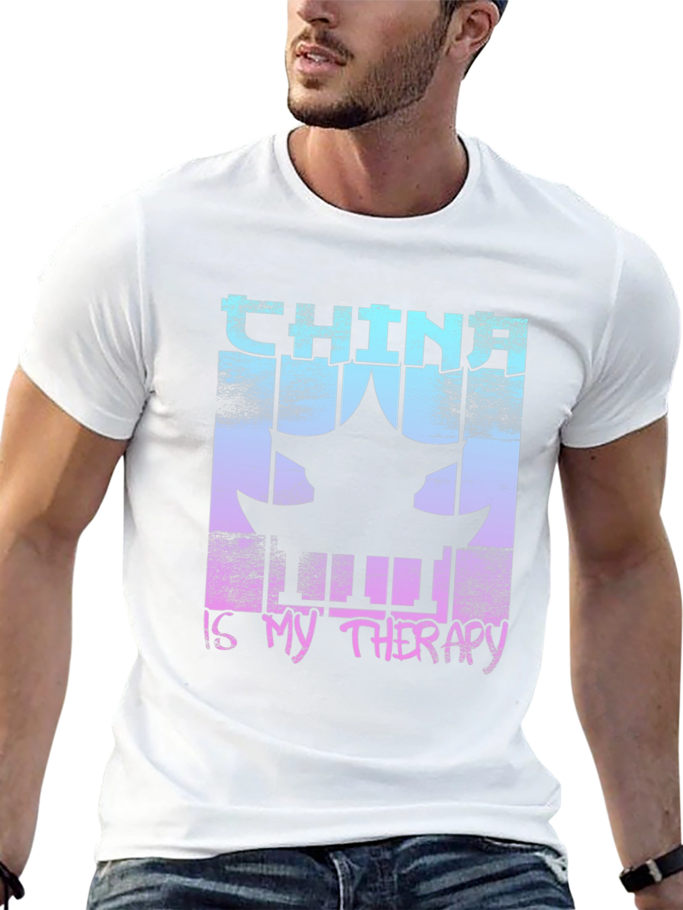 China Therapy T-Shirt Asian Pagoda Graphic Tee