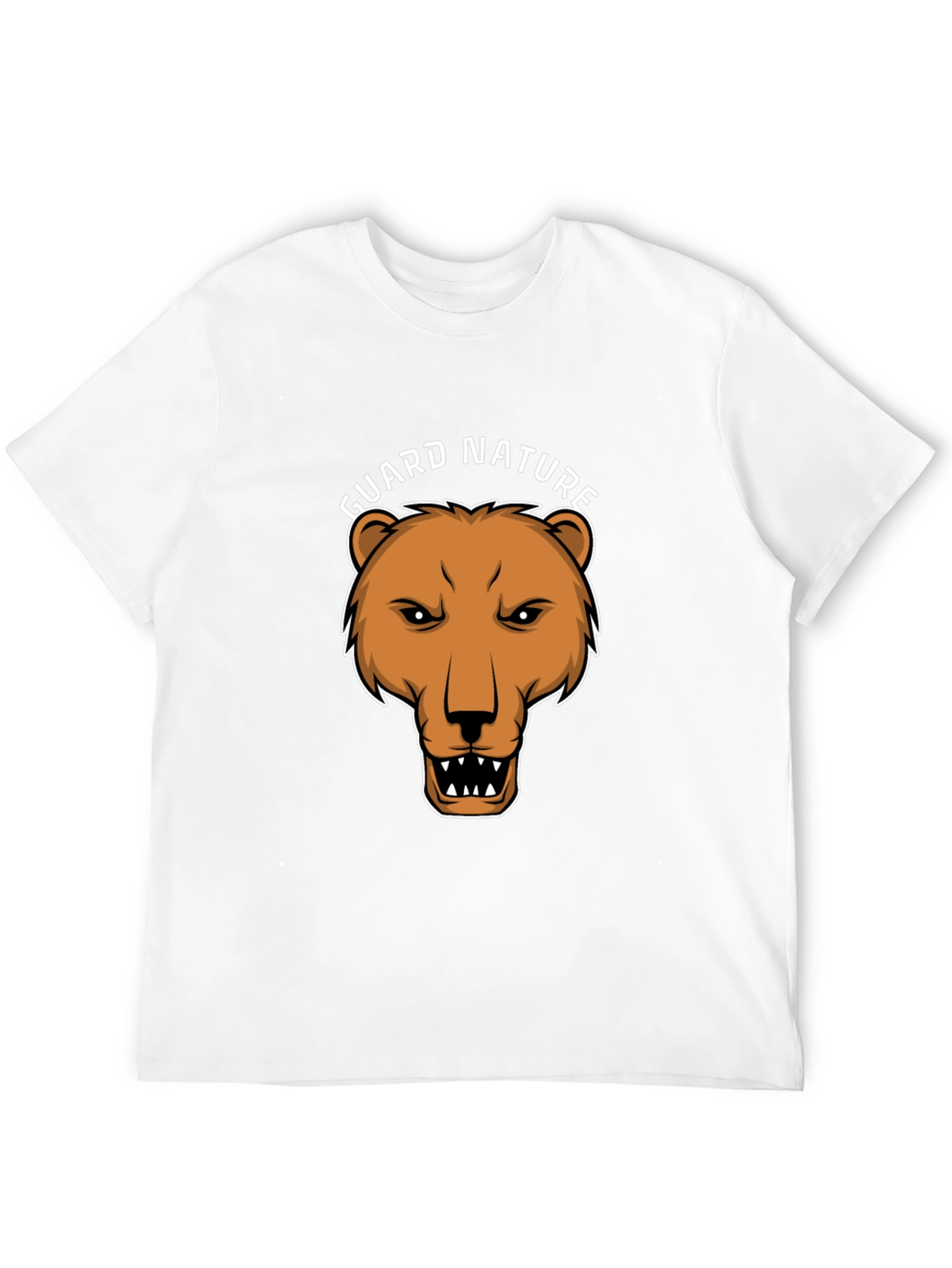 Guard Nature Bear Graphic Black T-Shirt