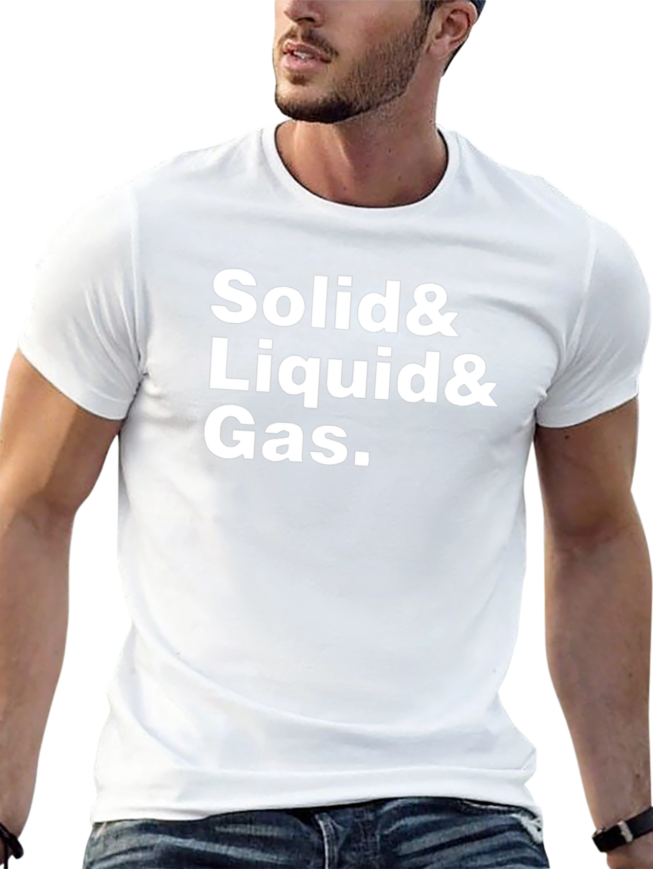 Solid Liquid Gas. Black T-Shirt