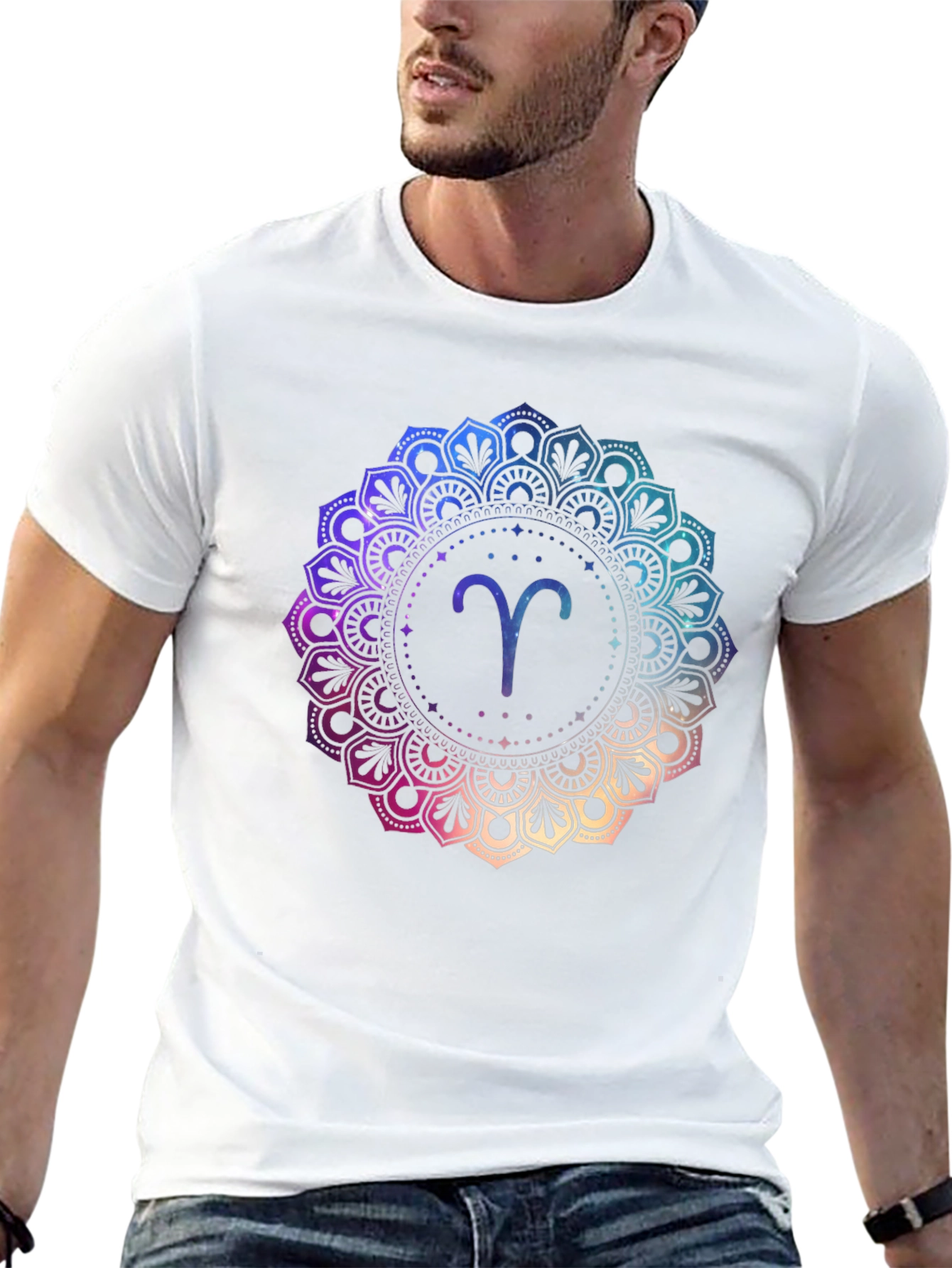 Aries Zodiac Mandala Graphic T-Shirt