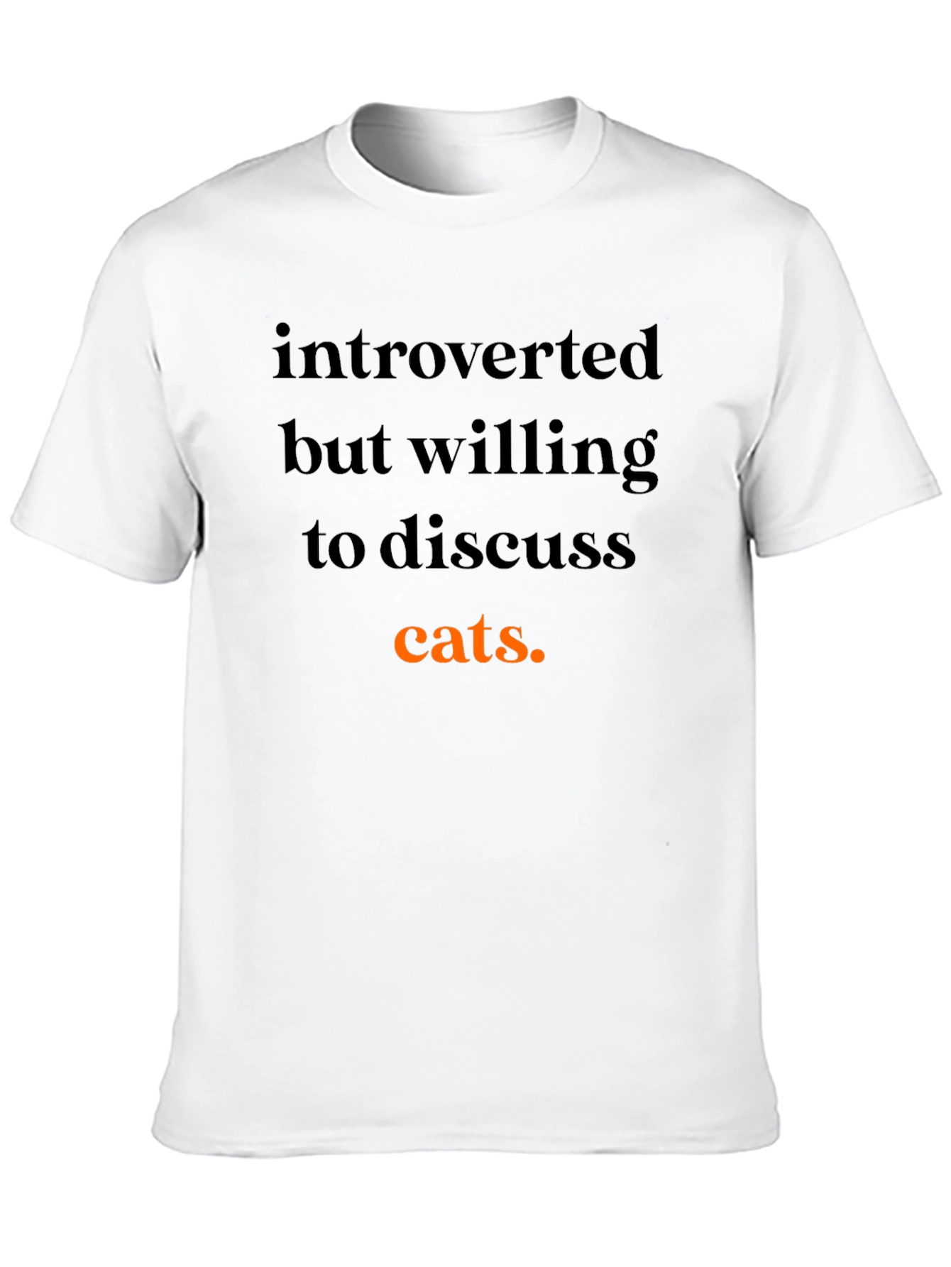 Introverted Cat Lover Tee - Soft Black T-Shirt