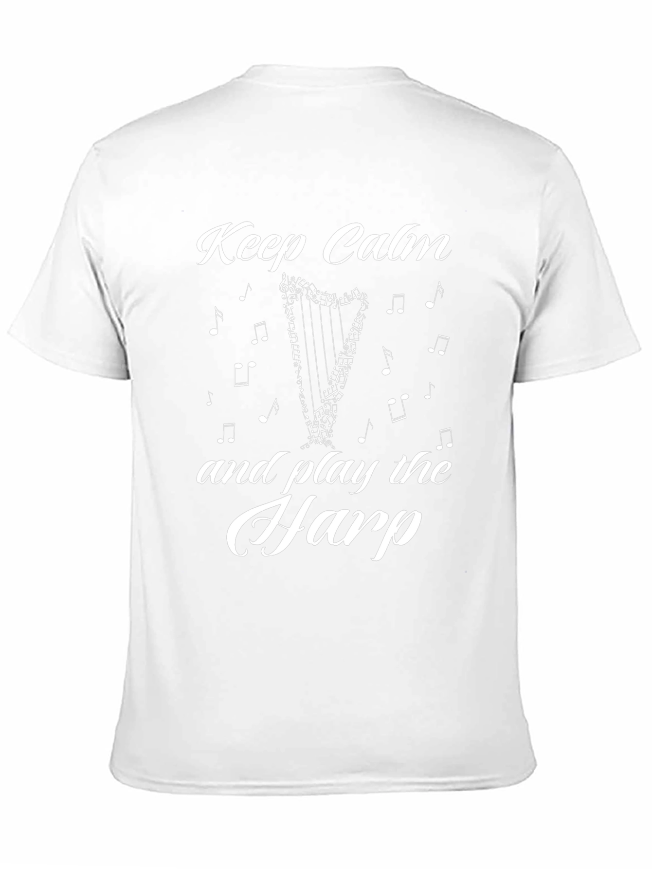 Keep Calm and Play the Harp T-Shirt - Black
