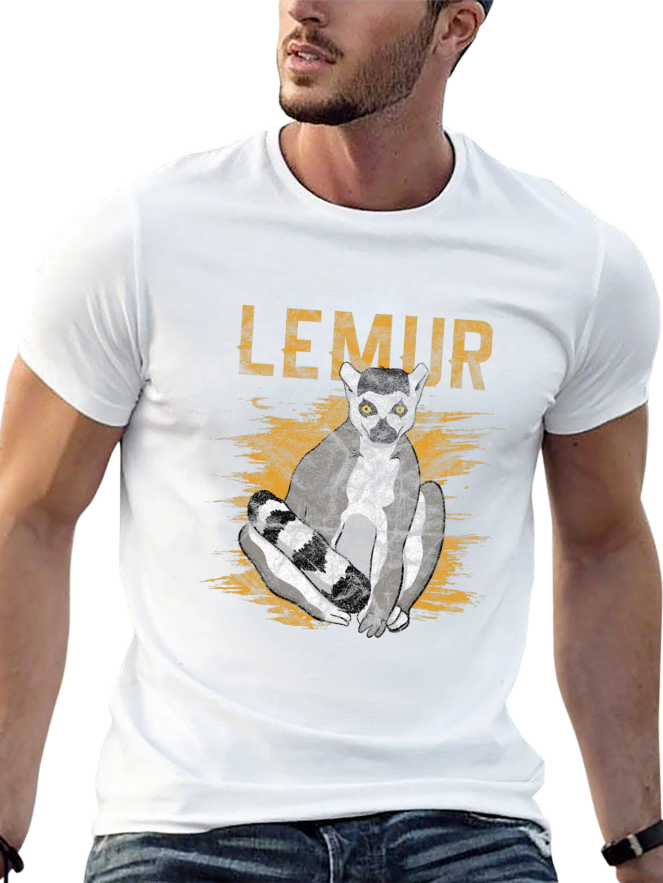 Lemur Graphic T-Shirt - Black Casual Wear