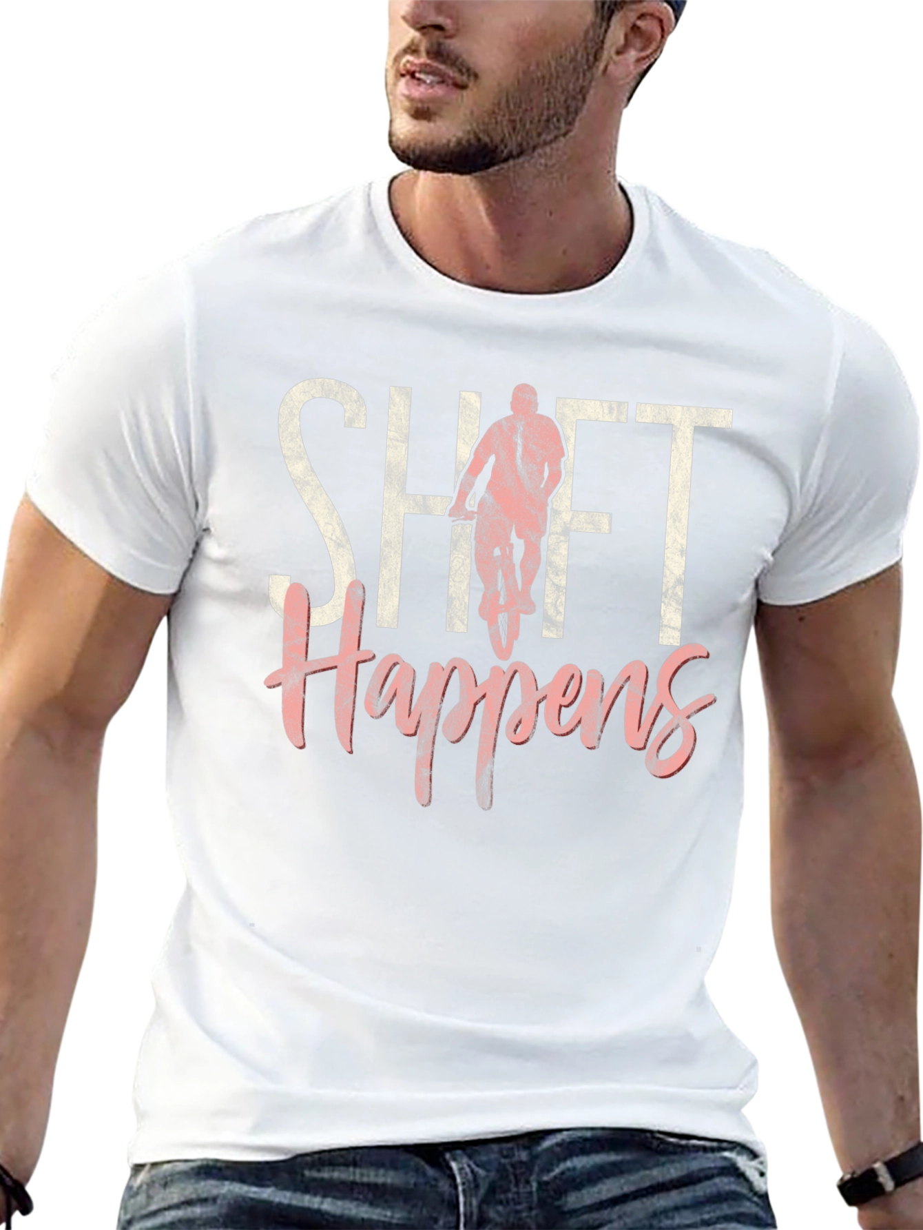 Shift Happens Graphic T-Shirt - Biker Tee
