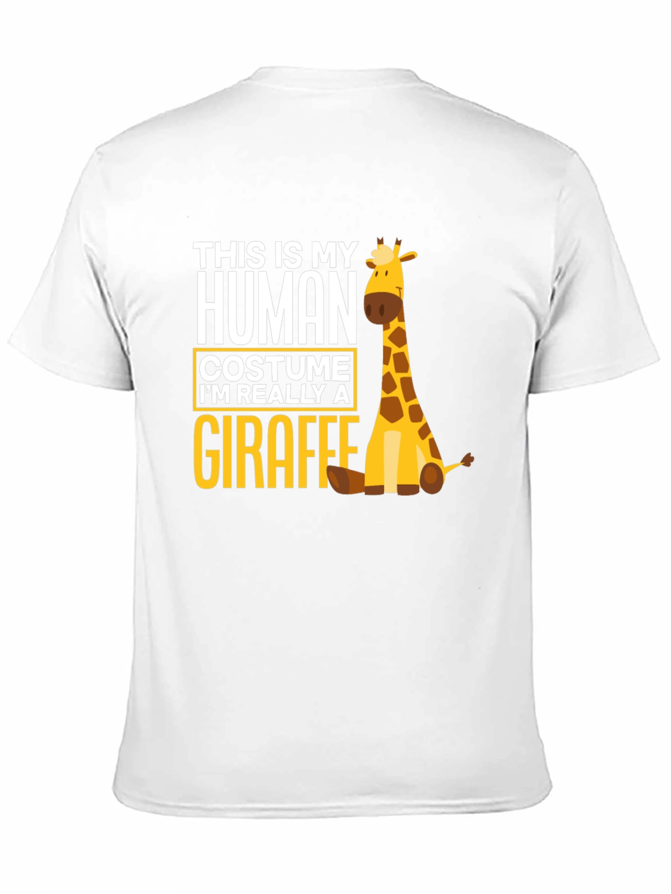 Human Costume Giraffe T-Shirt - Funny Animal Tee