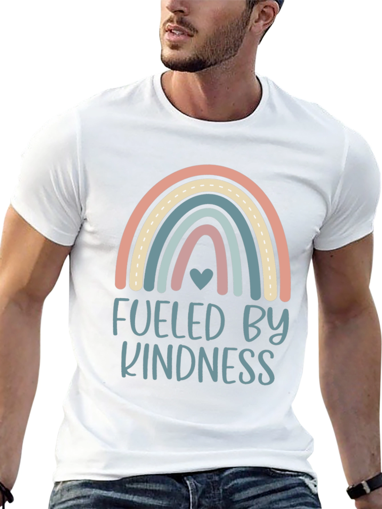 Kindness Fueled Rainbow Graphic T-Shirt