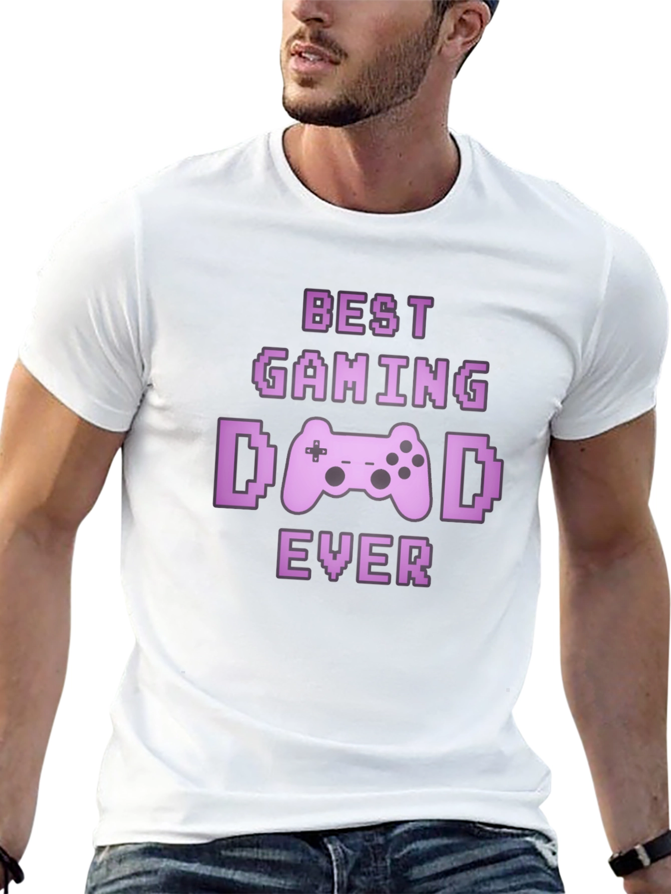 Best Gaming Dad Ever Black T-Shirt