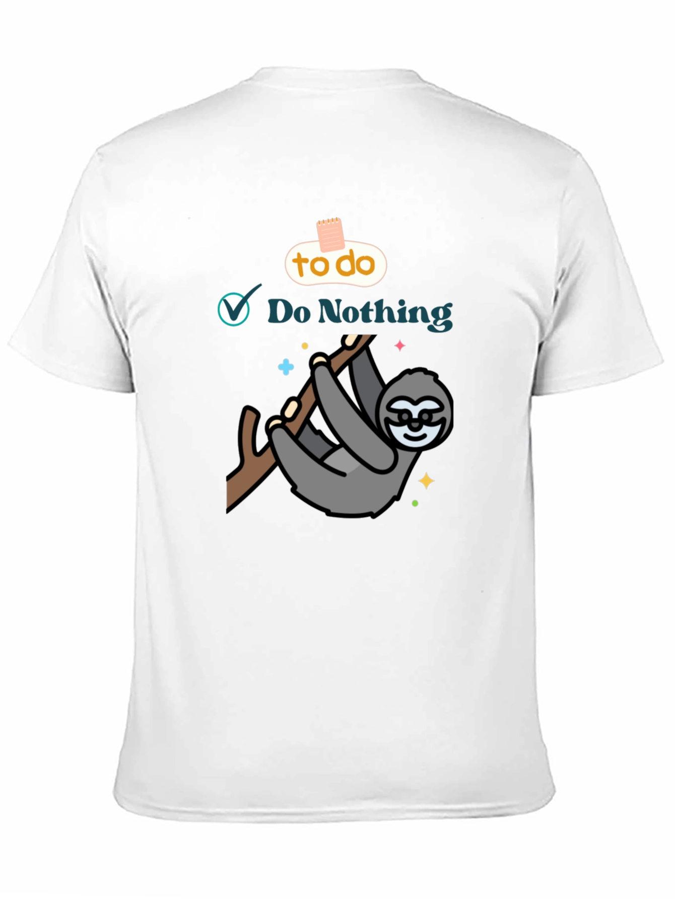 Lazy Sloth Do Nothing Graphic T-Shirt