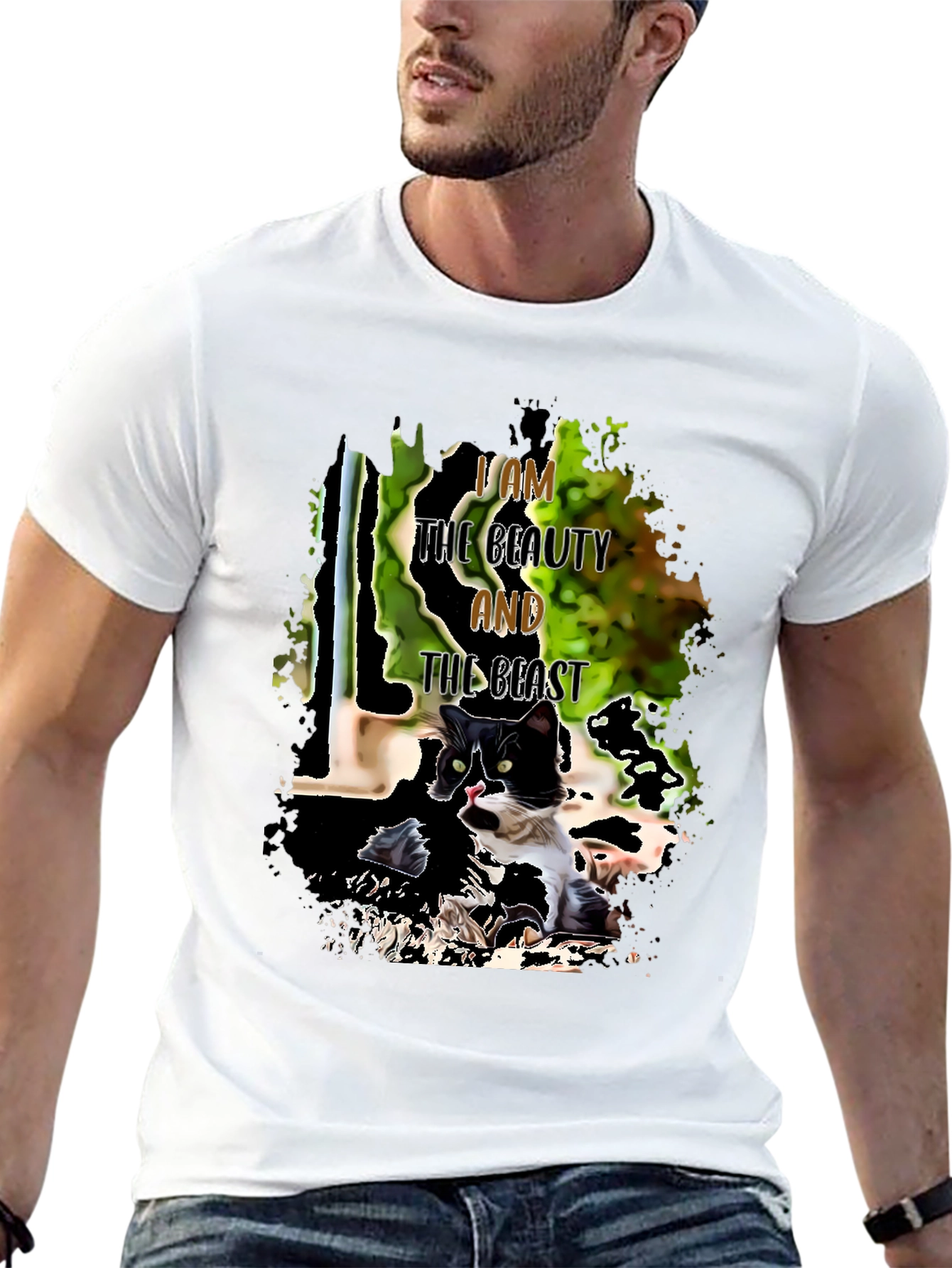 Beauty and Beast Cat T-Shirt