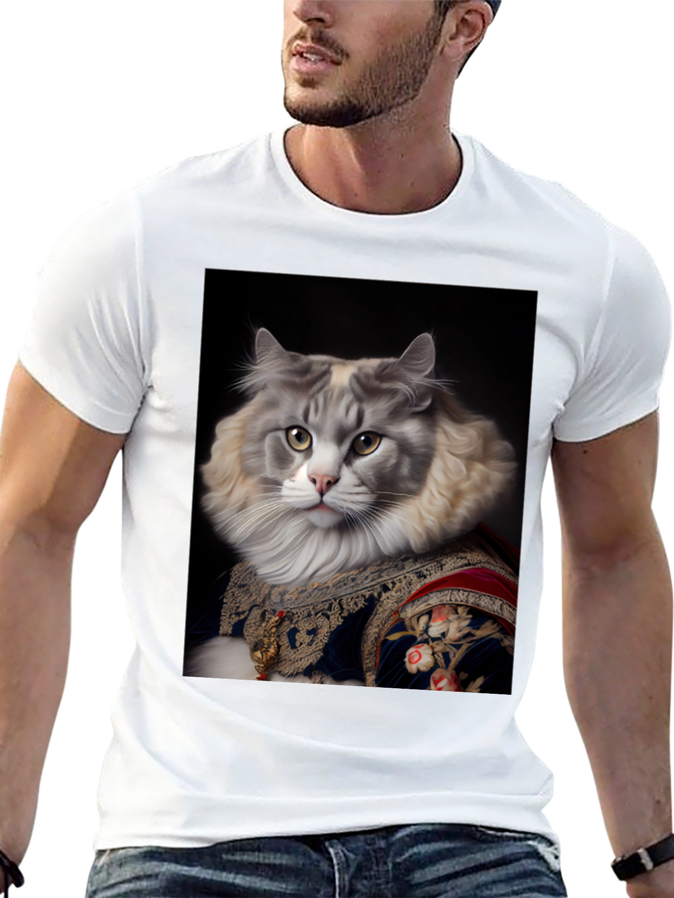 Regal Cat Portrait T-Shirt