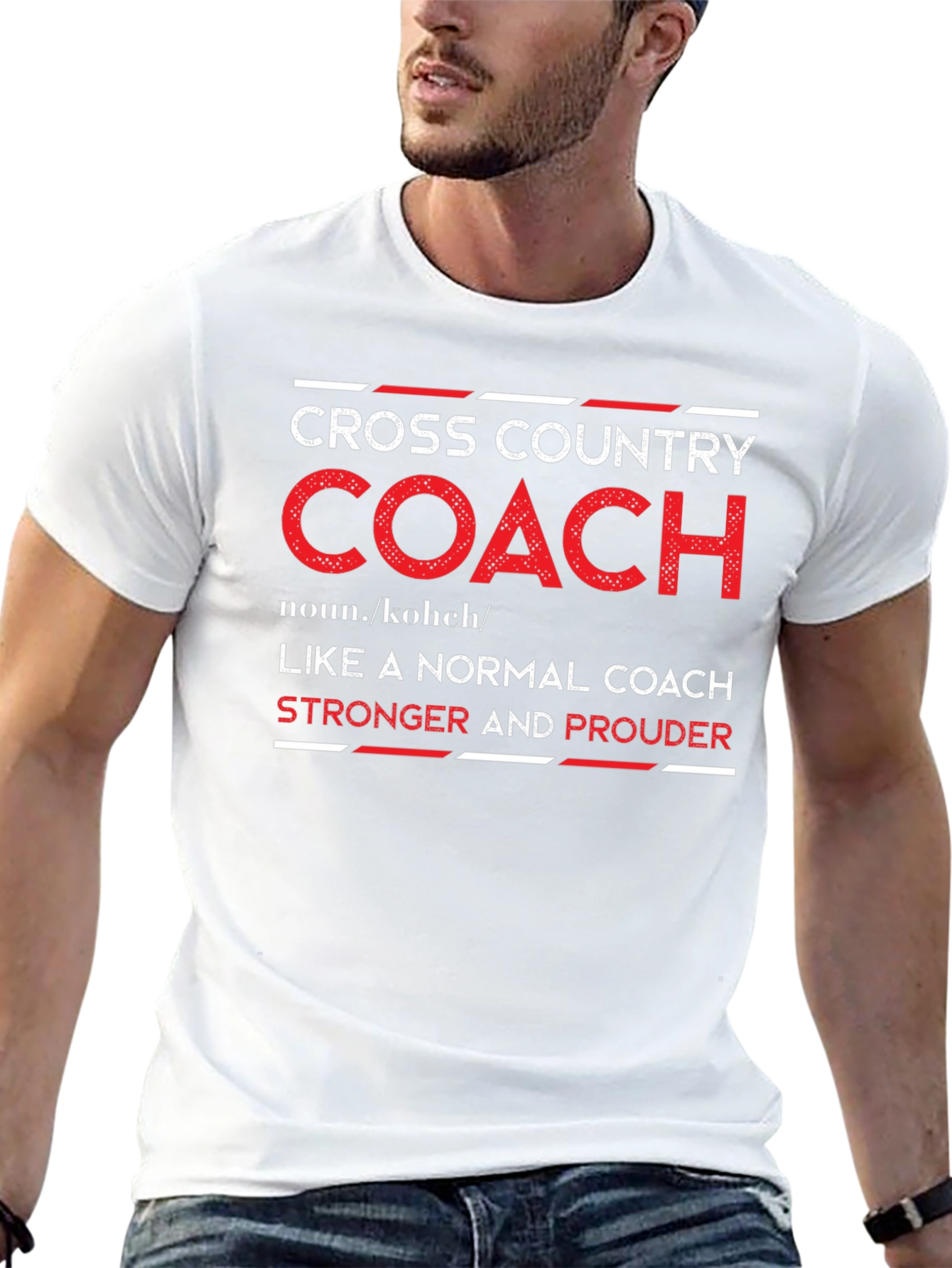 Cross Country Coach T-Shirt - Stronger and Prouder