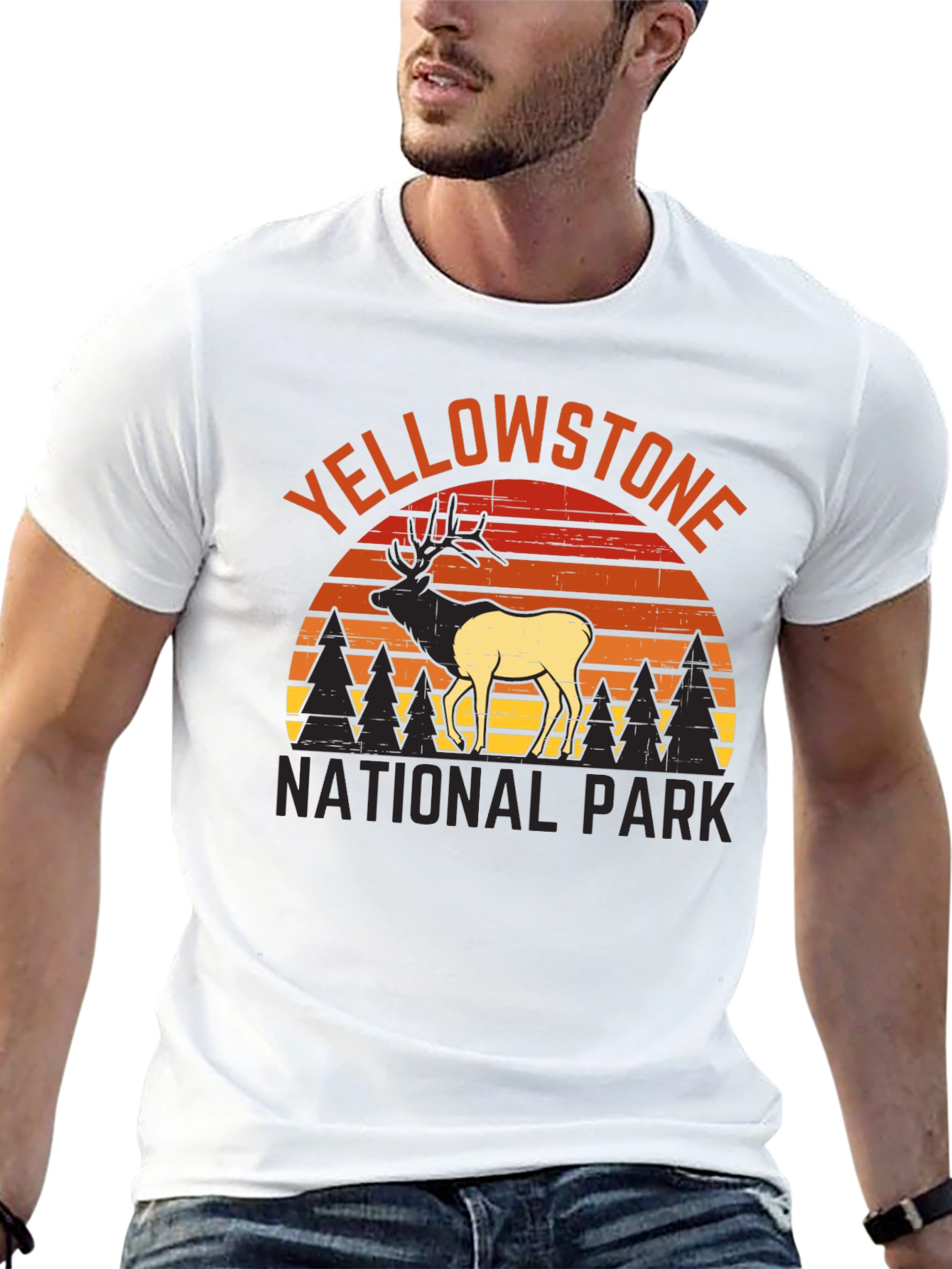 Yellowstone National Park Elk Graphic Tee