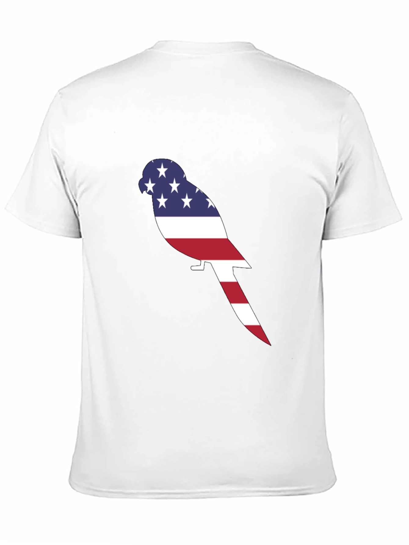 Patriotic Parrot Graphic Tee - American Pride
